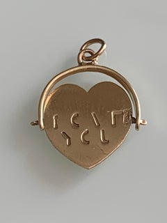 9ct 375 Gold Heart " I Love You " Spinner Charm by Charles Horner