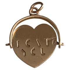 9ct 375 Gold Heart " I Love You " Spinner Charm by Charles Horner
