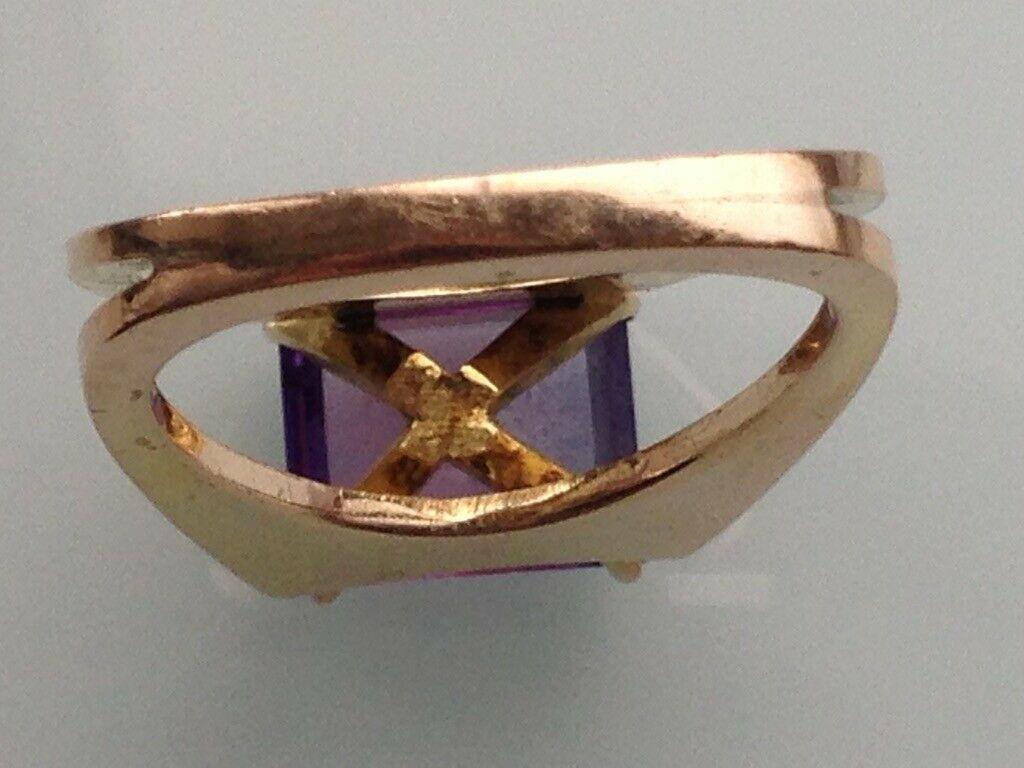 9ct 375 Gold Jack Gutschneider Designer Purple Gem Set Ring For Sale 3