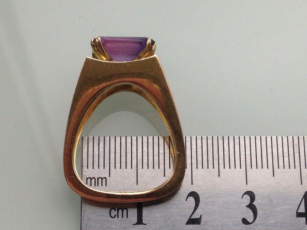 9 Karat 375 Gold Jack Gutschneider Designer Lila Edelstein gefasster Ring im Angebot 6