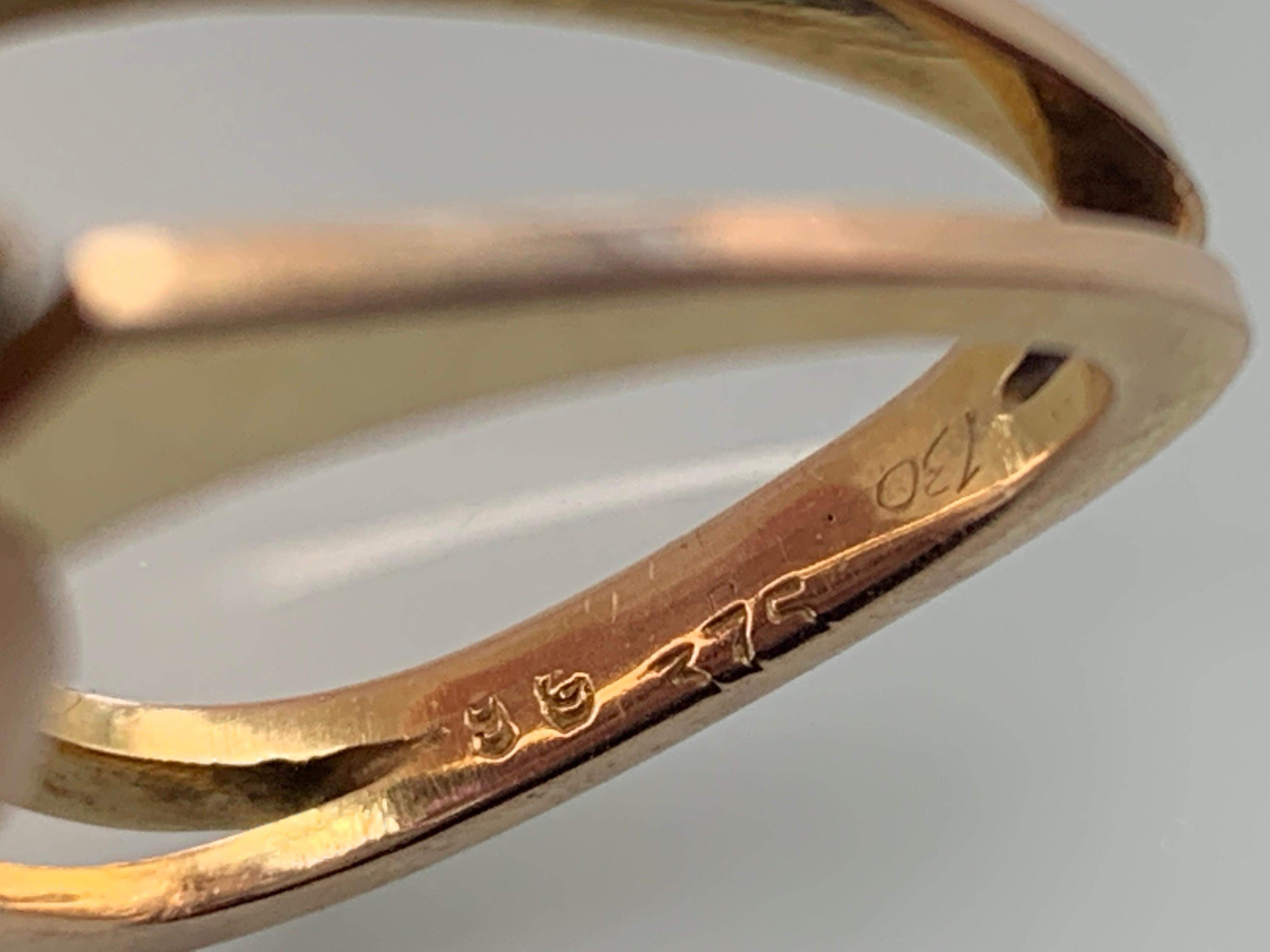 9 Karat 375 Gold Jack Gutschneider Designer Lila Edelstein gefasster Ring (Modernistisch) im Angebot