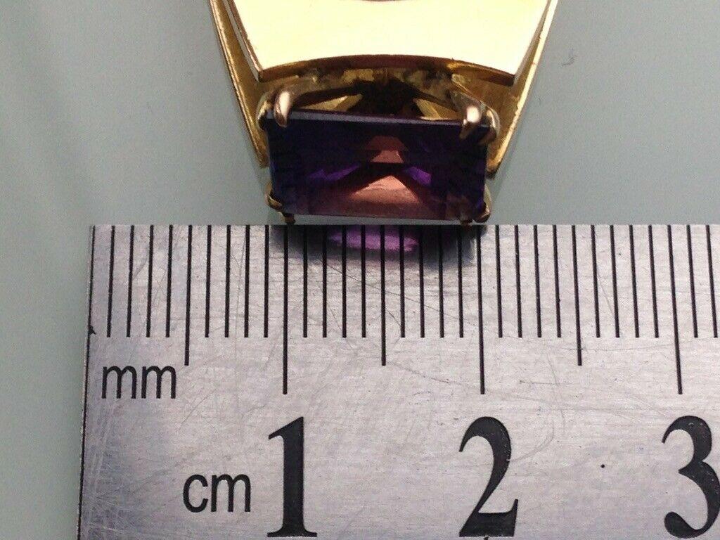 Women's or Men's 9ct 375 Gold Jack Gutschneider Designer Purple Gem Set Ring For Sale