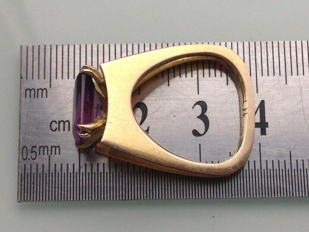 9ct 375 Gold Jack Gutschneider Designer Purple Gem Set Ring For Sale 1
