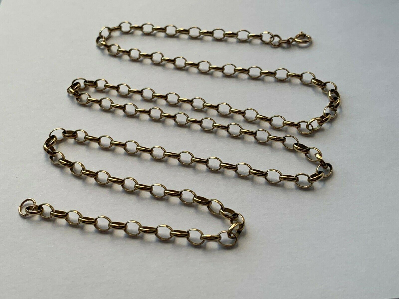 9ct 375 Gold Long Link Chain 
Vintage darker patina
Length 24 Inches 
Thickness 3mm
Weight 9.75 grams

Sku : B443569