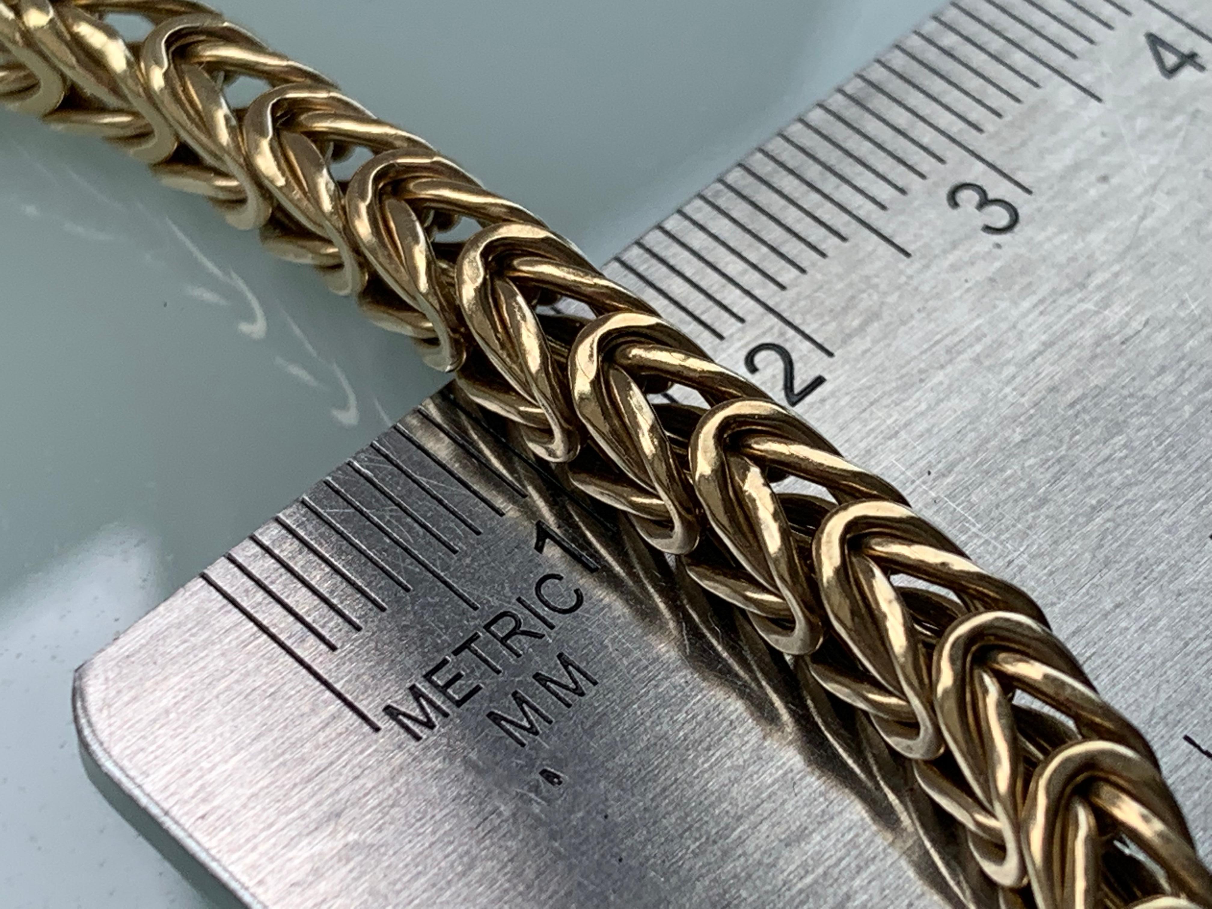 Women's or Men's 9ct 375 Gold Modern Foxtail Bracelet