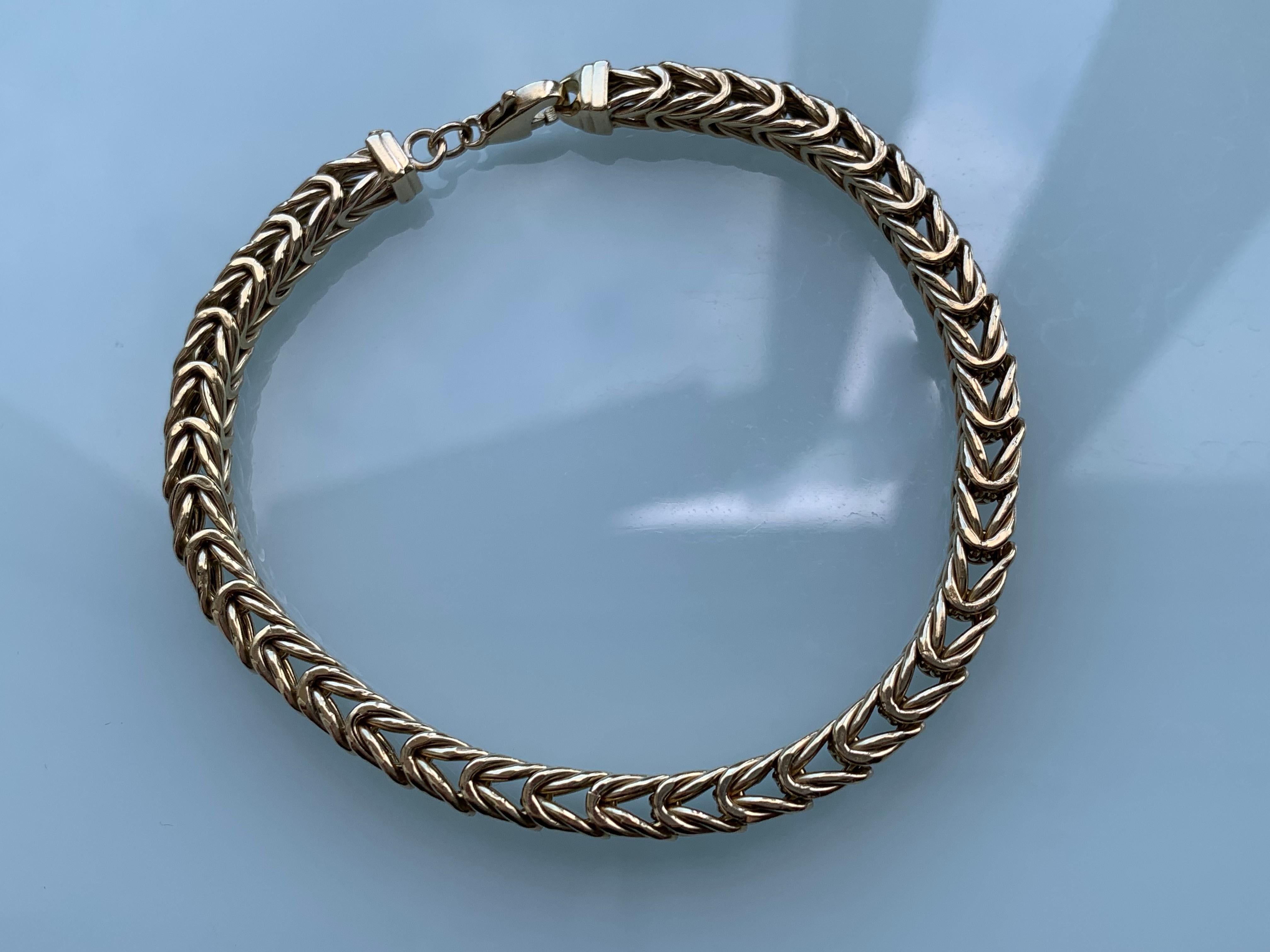 9ct 375 Gold Modern Foxtail Bracelet 2