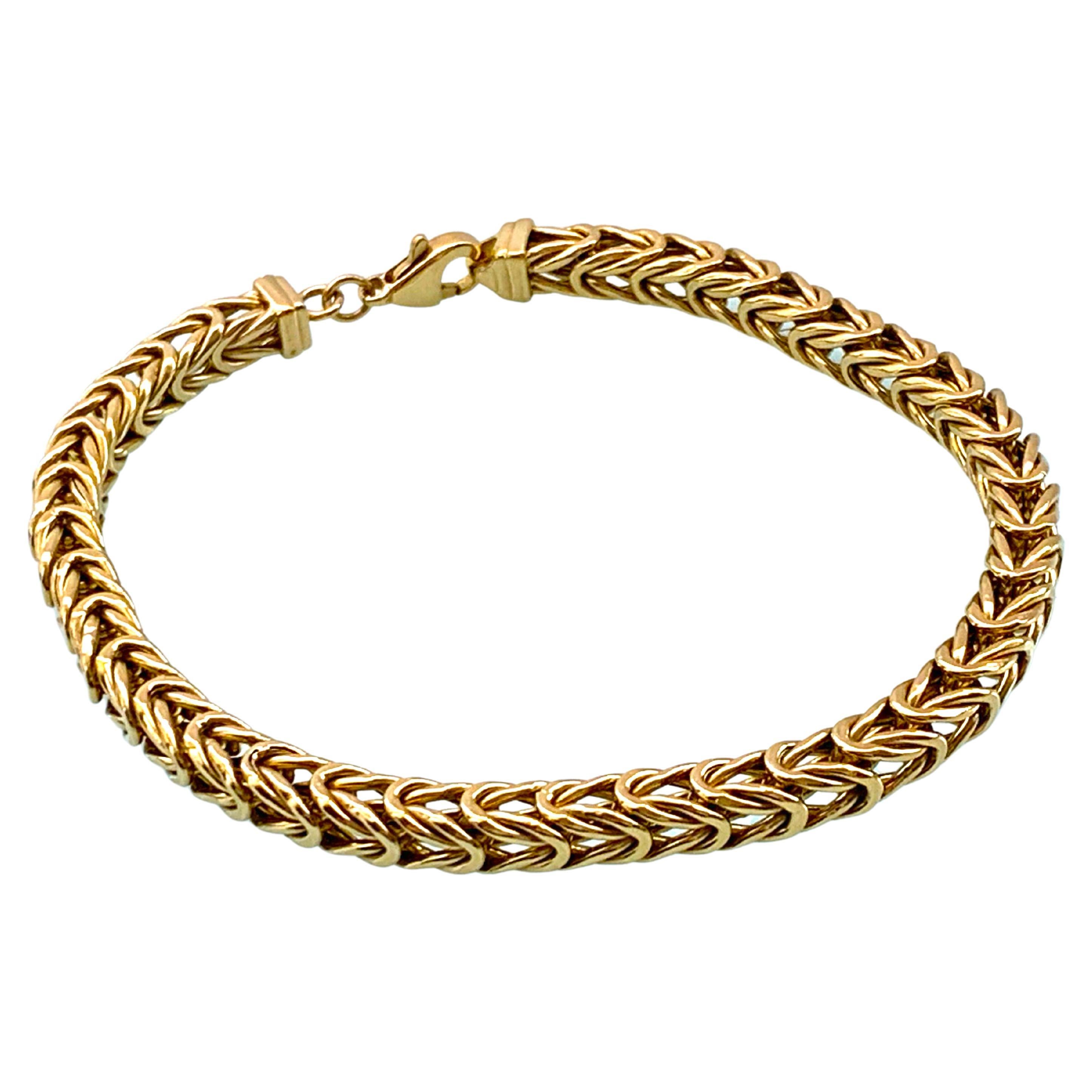 9ct 375 Gold Modern Foxtail Bracelet