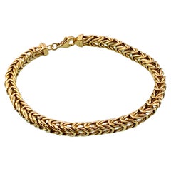 Vintage 9ct 375 Gold Modern Foxtail Bracelet