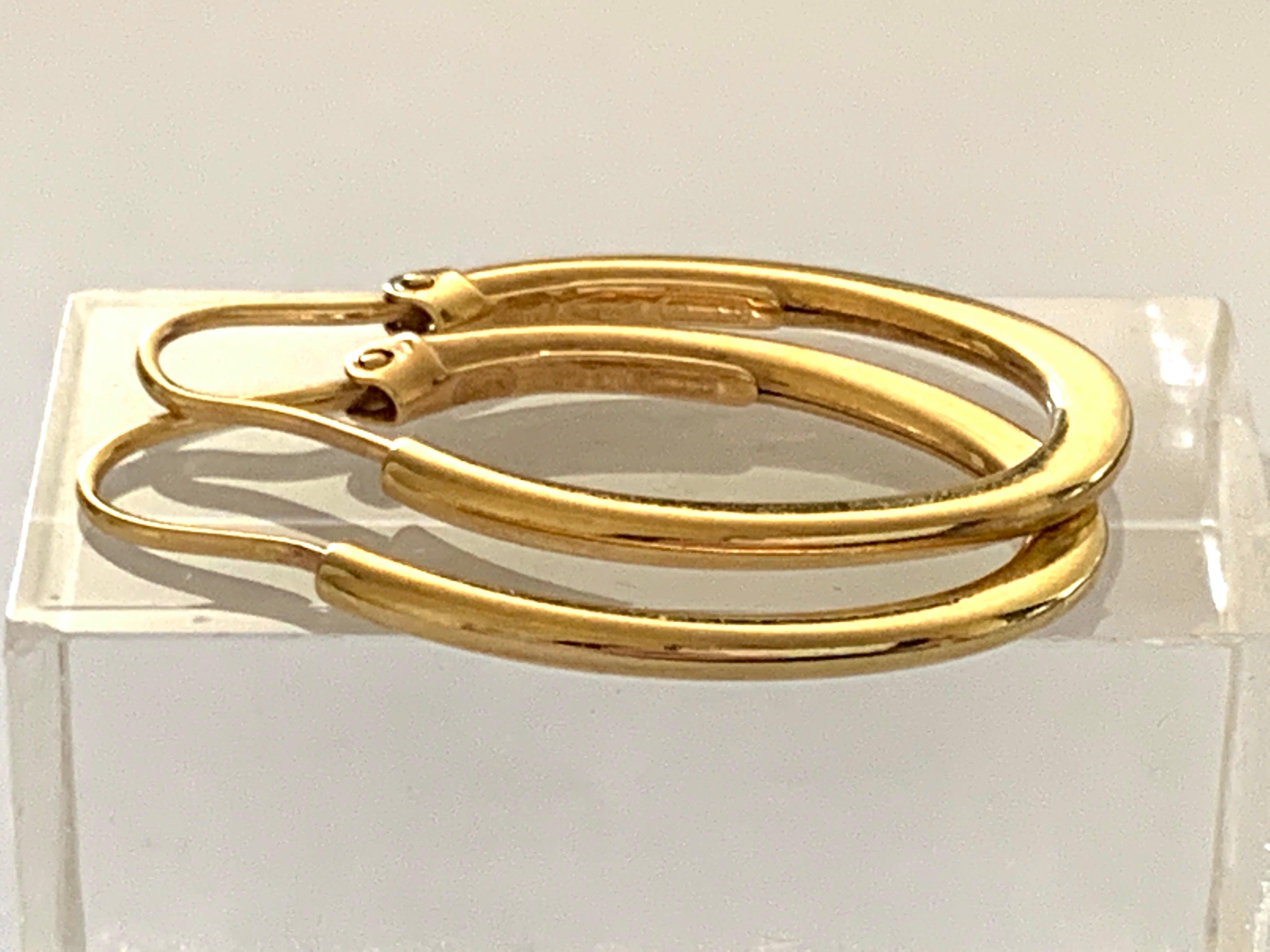 Ovale 9ct 375 Gold-Ohrringe von italienischem Goldschmied UnoAerre. Damen