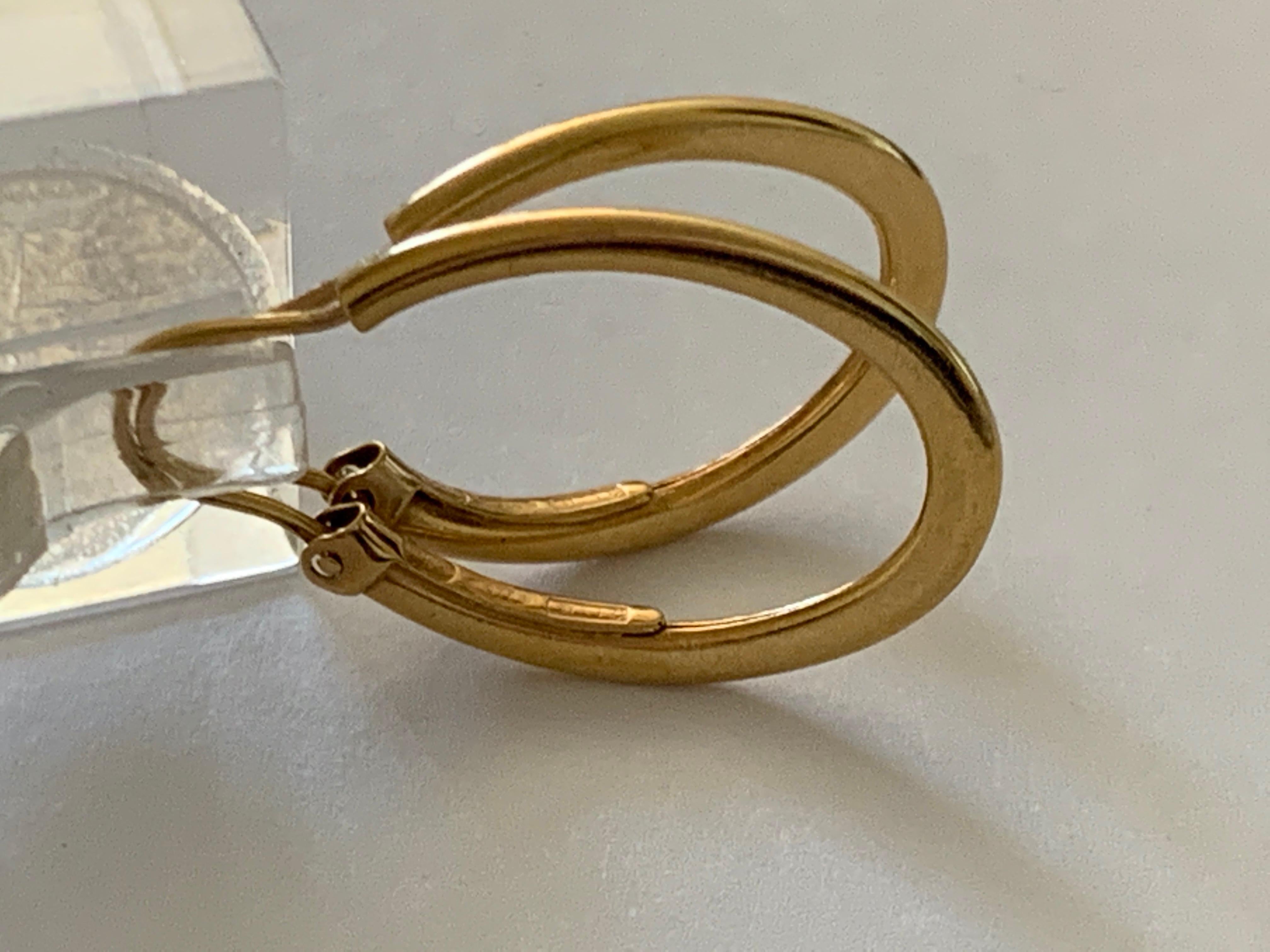 Ovale 9ct 375 Gold-Ohrringe von italienischem Goldschmied UnoAerre. 3