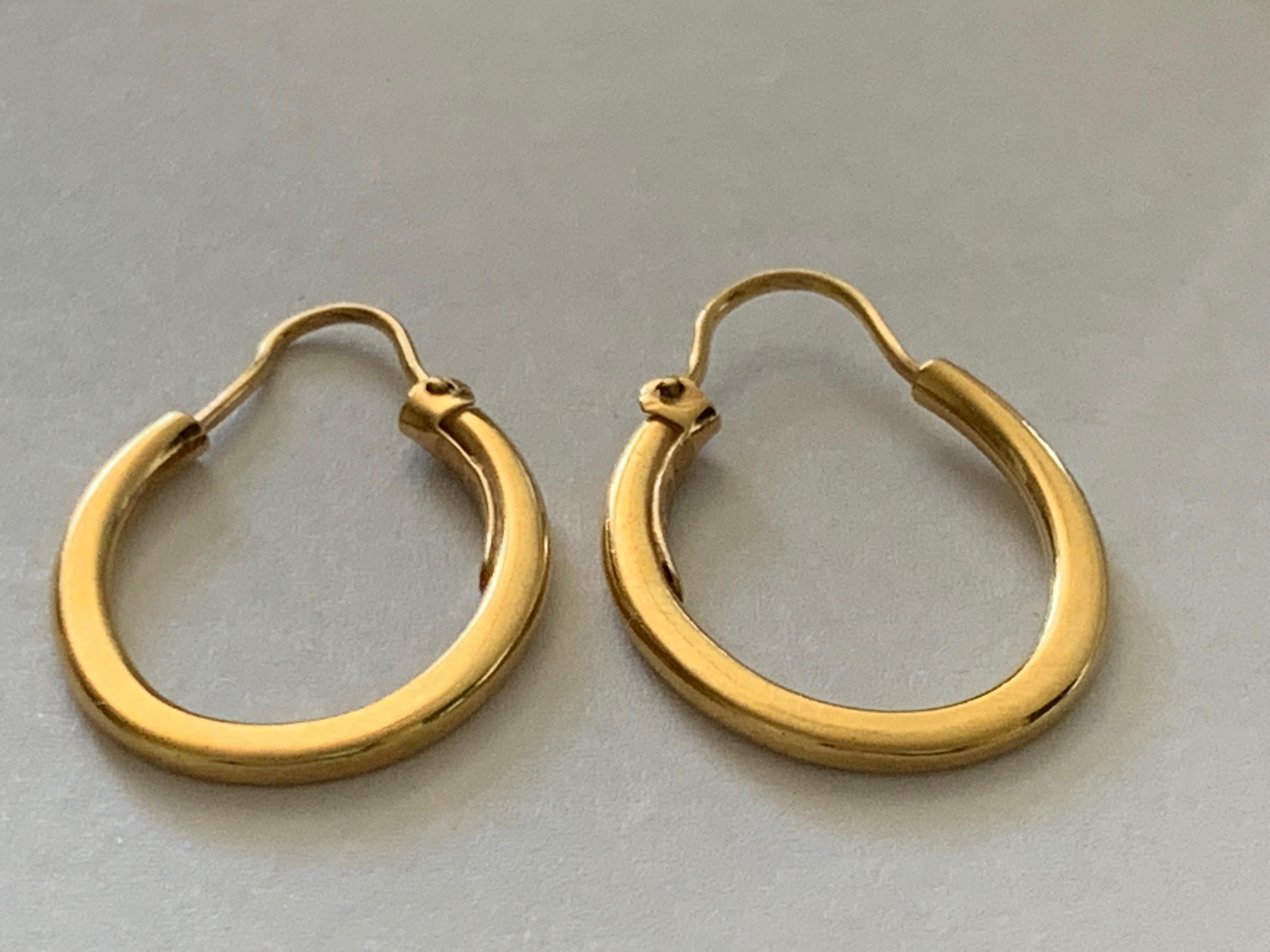Ovale 9ct 375 Gold-Ohrringe von italienischem Goldschmied UnoAerre. 4
