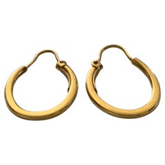Ovale 9ct 375 Gold-Ohrringe von italienischem Goldschmied UnoAerre.