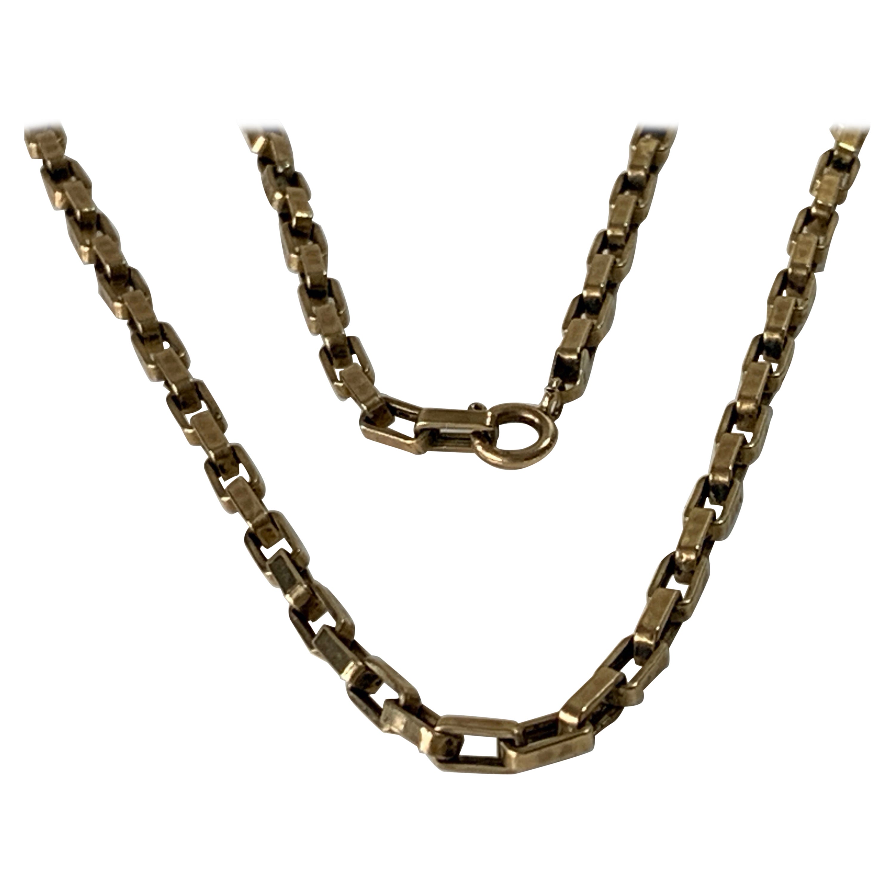 rechteckige Gliederkette aus 9 Karat 375 Gold