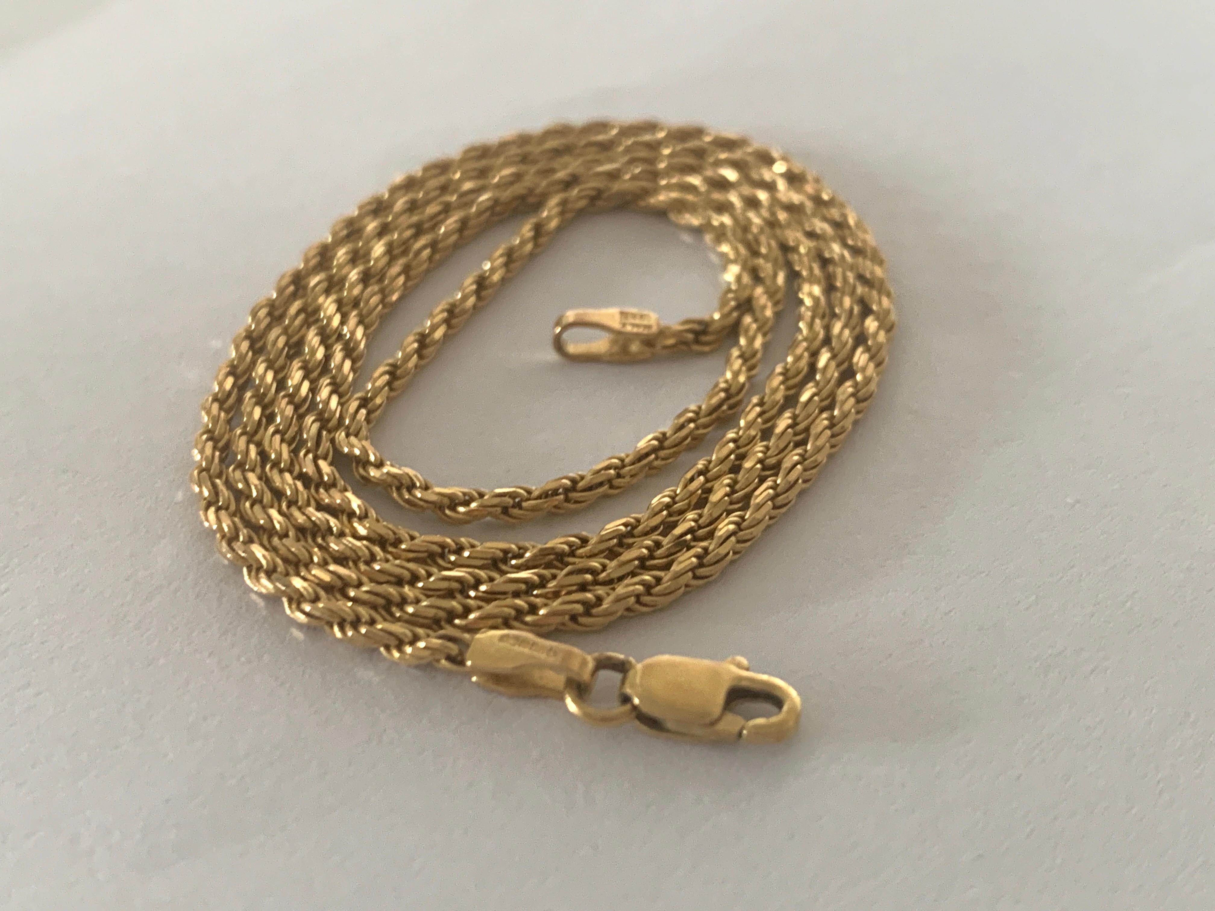 9ct 375 Gold Rope Chain
Length 20.4