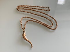 9ct 375 Gold Rope Chain & Horn of Plenty Choker