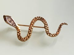 9ct 375 Gold Snake Brooch Fully Hallmarked