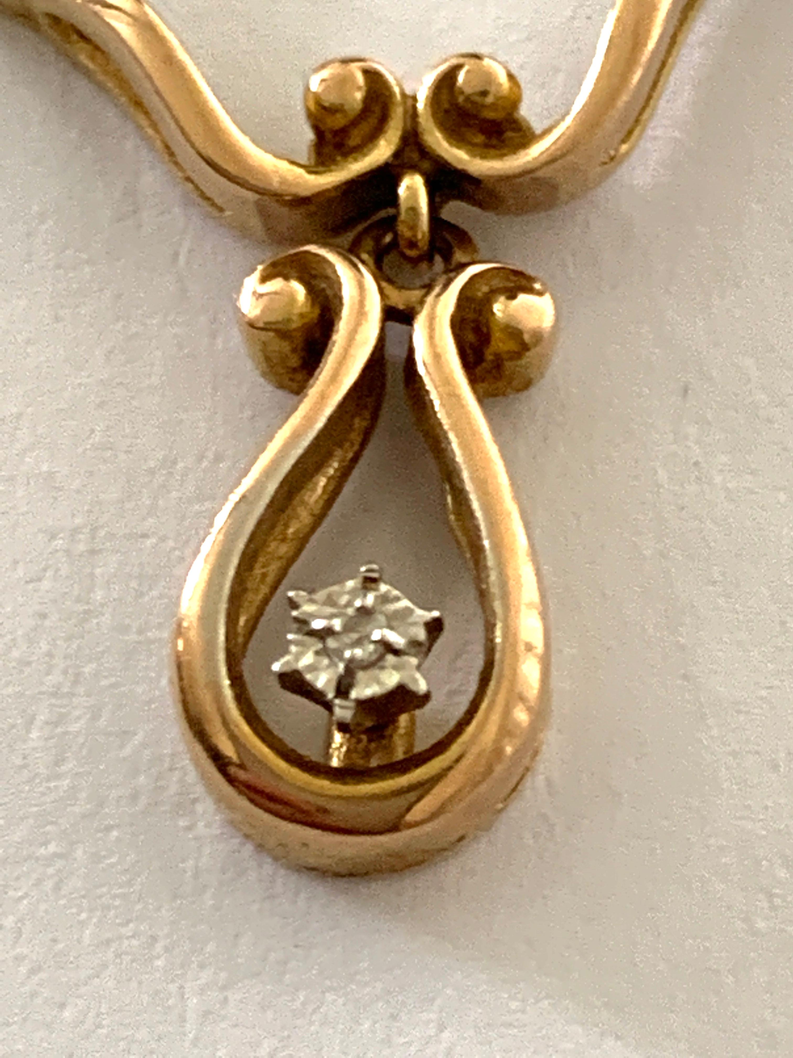 9ct 375 Gold Winziger Durchm. Set Halskette im Zustand „Gut“ im Angebot in London, GB