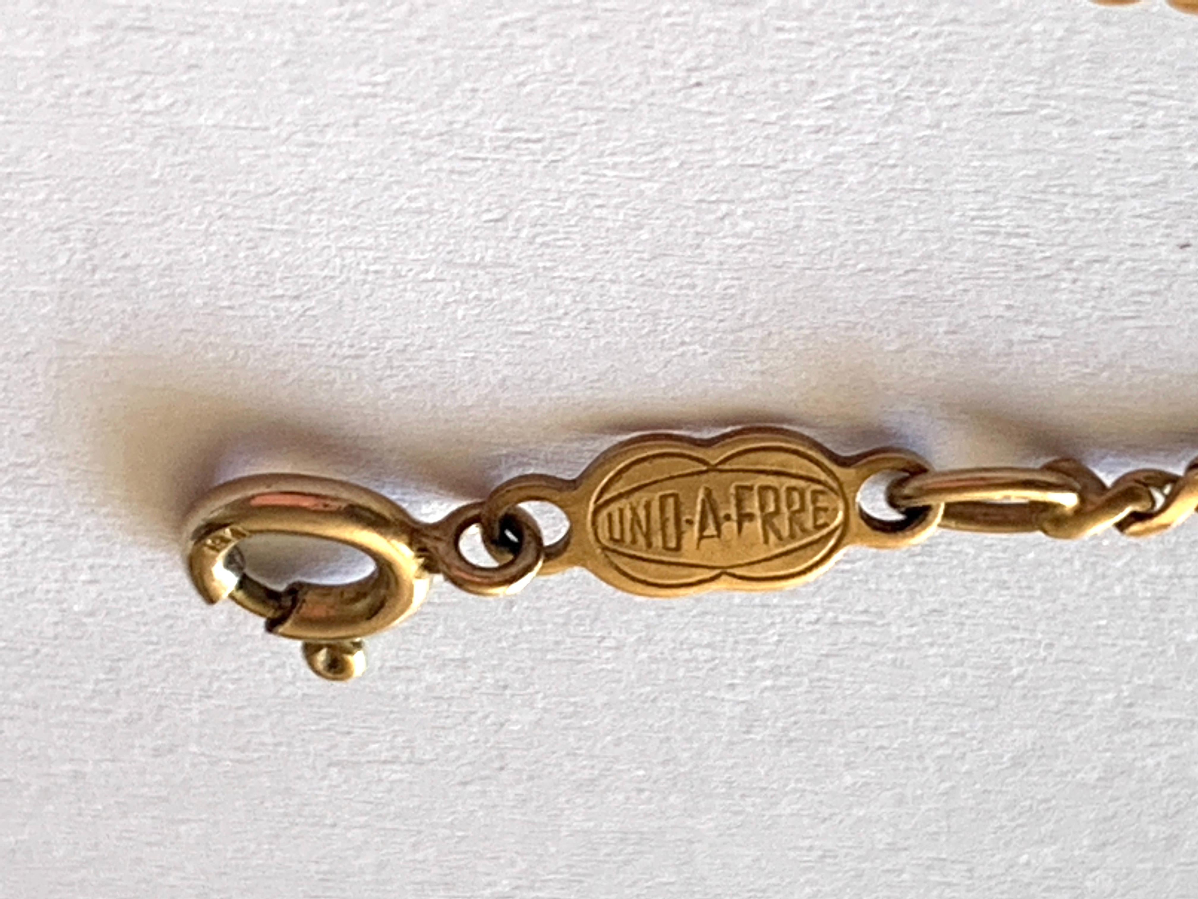 9ct 375 Gold Vintage Chain by UnoAErre In Good Condition In London, GB