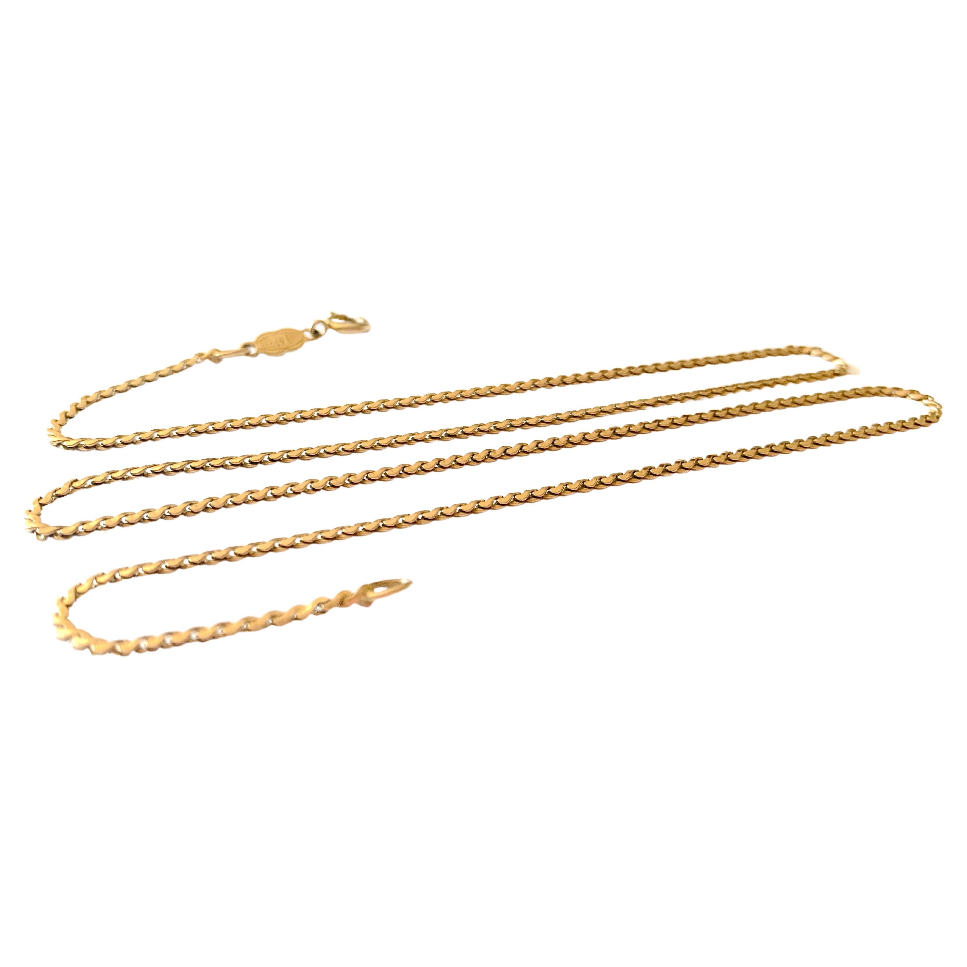 9ct 375 Gold Vintage Chain by UnoAErre For Sale at 1stDibs