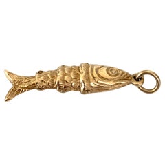 Colgante Pez Articulado Vintage Oro 375 9ct