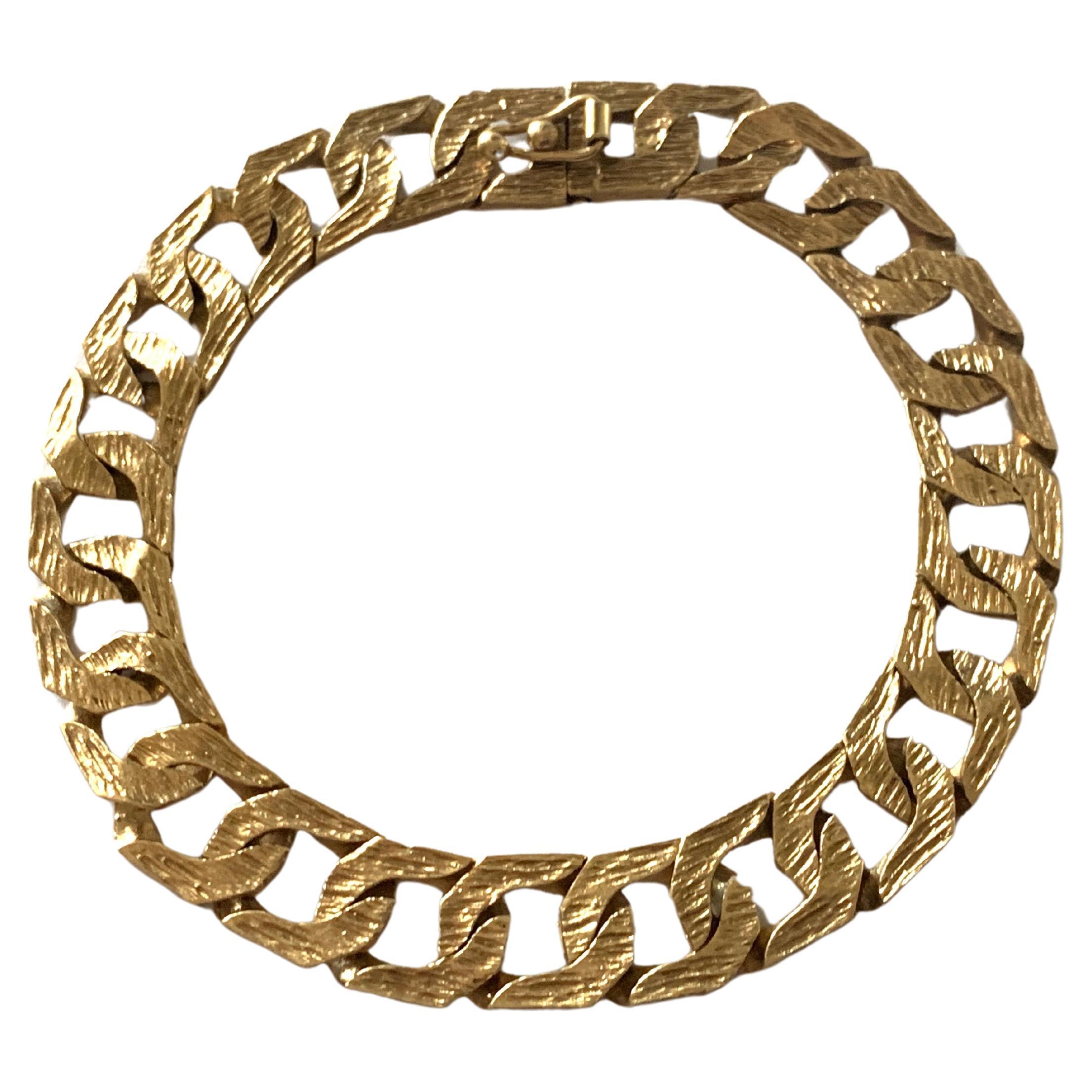 9ct 375 Gold Vintage Cuban Link Bracelet
