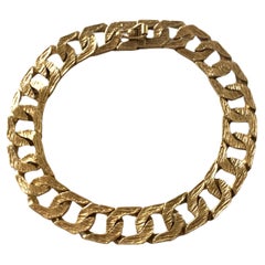 9ct 375 Gold Vintage Cuban Link Bracelet