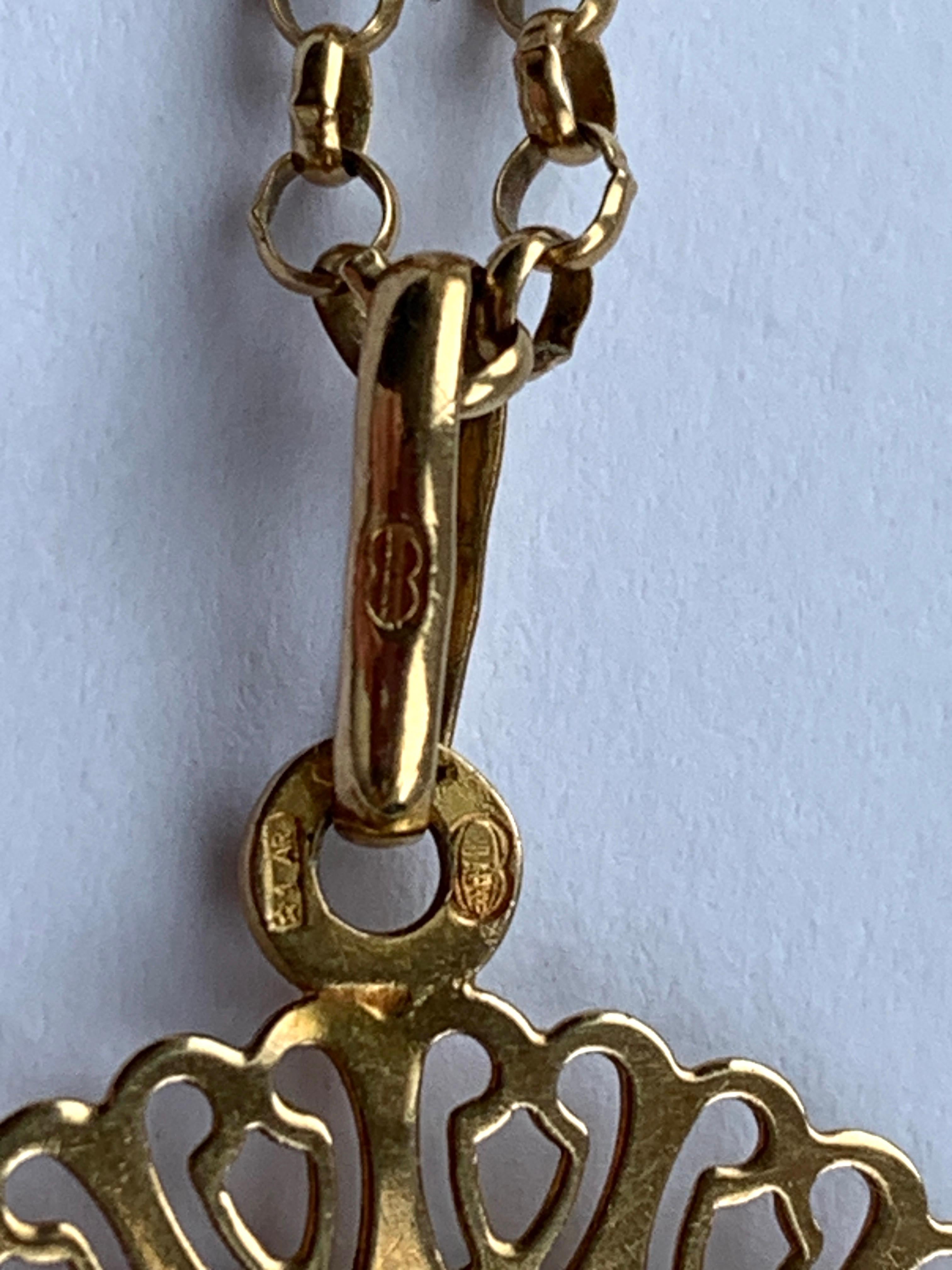 Chaîne en or 9ct 375 Vintage St.Christopher & 9ct Gold 21
