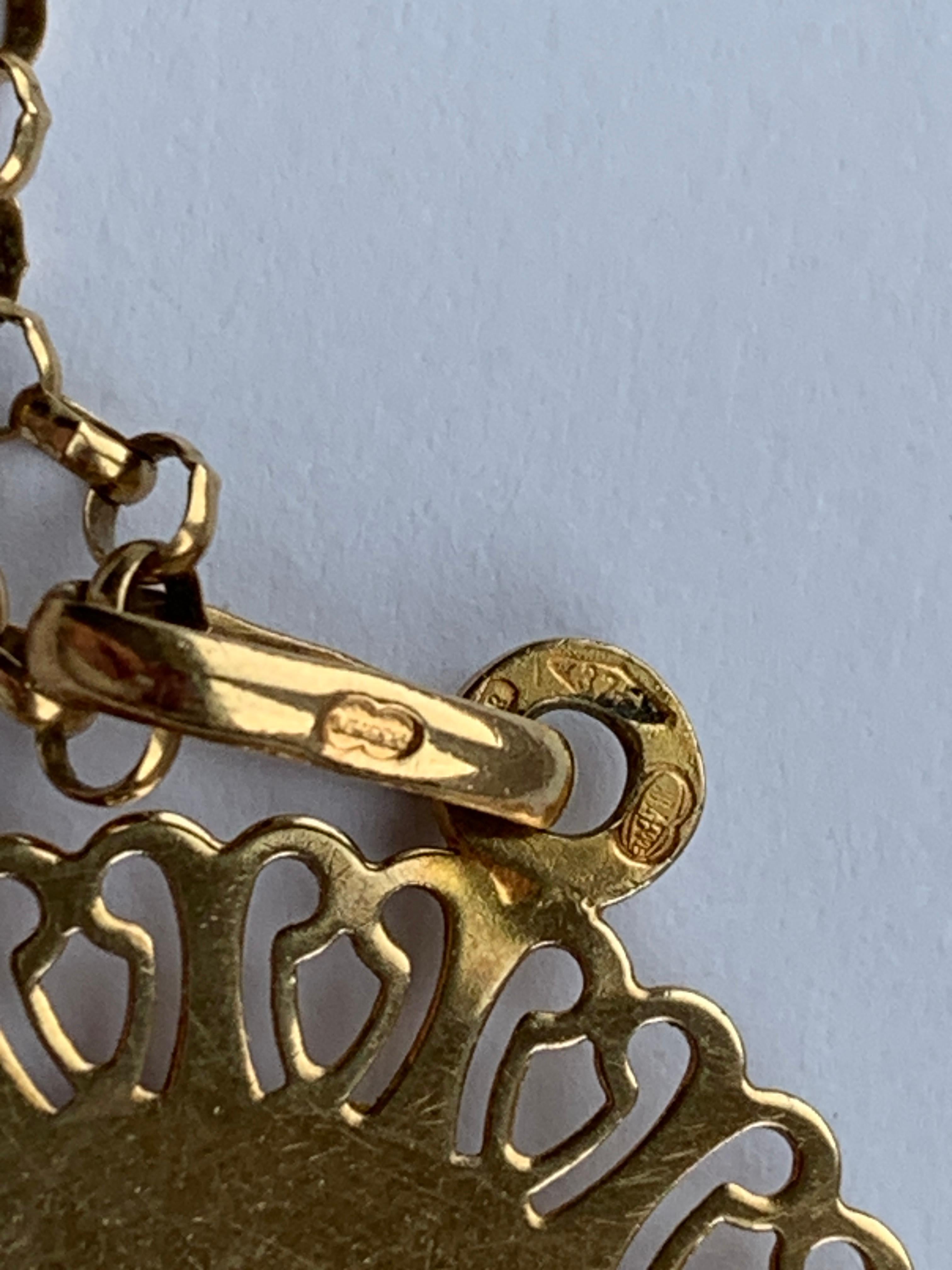 Chaîne en or 9ct 375 Vintage St.Christopher & 9ct Gold 21