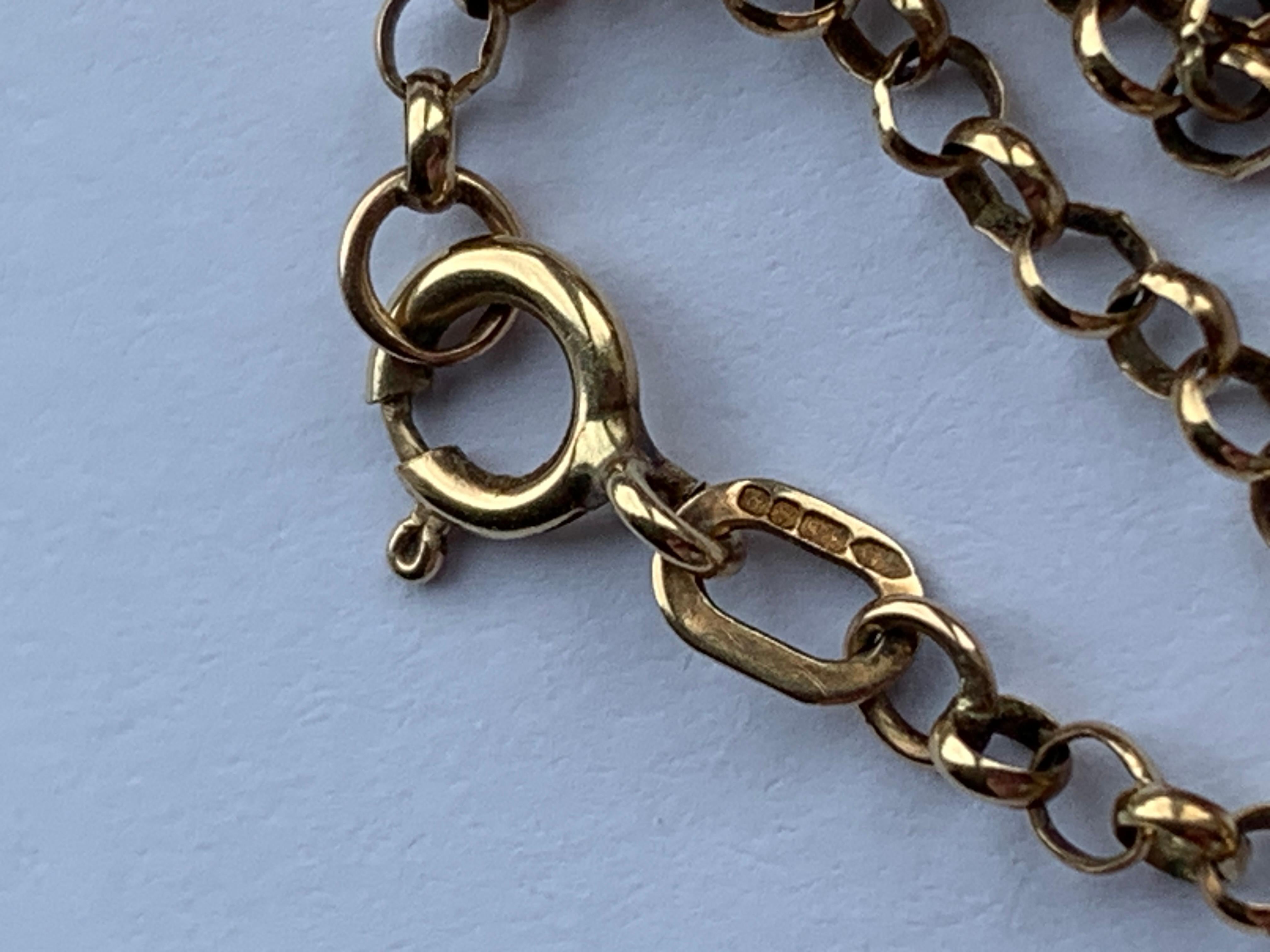 Chaîne en or 9ct 375 Vintage St.Christopher & 9ct Gold 21