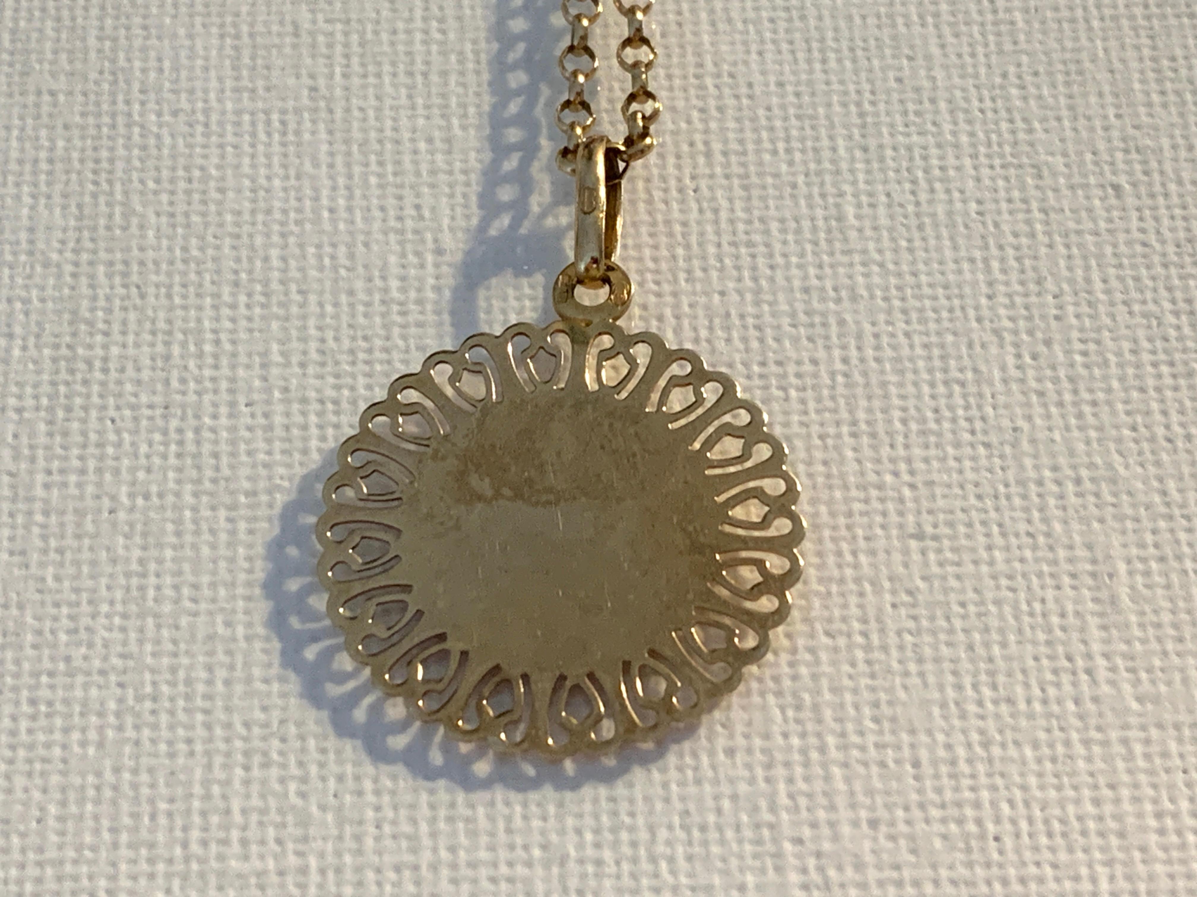 Chaîne en or 9ct 375 Vintage St.Christopher & 9ct Gold 21