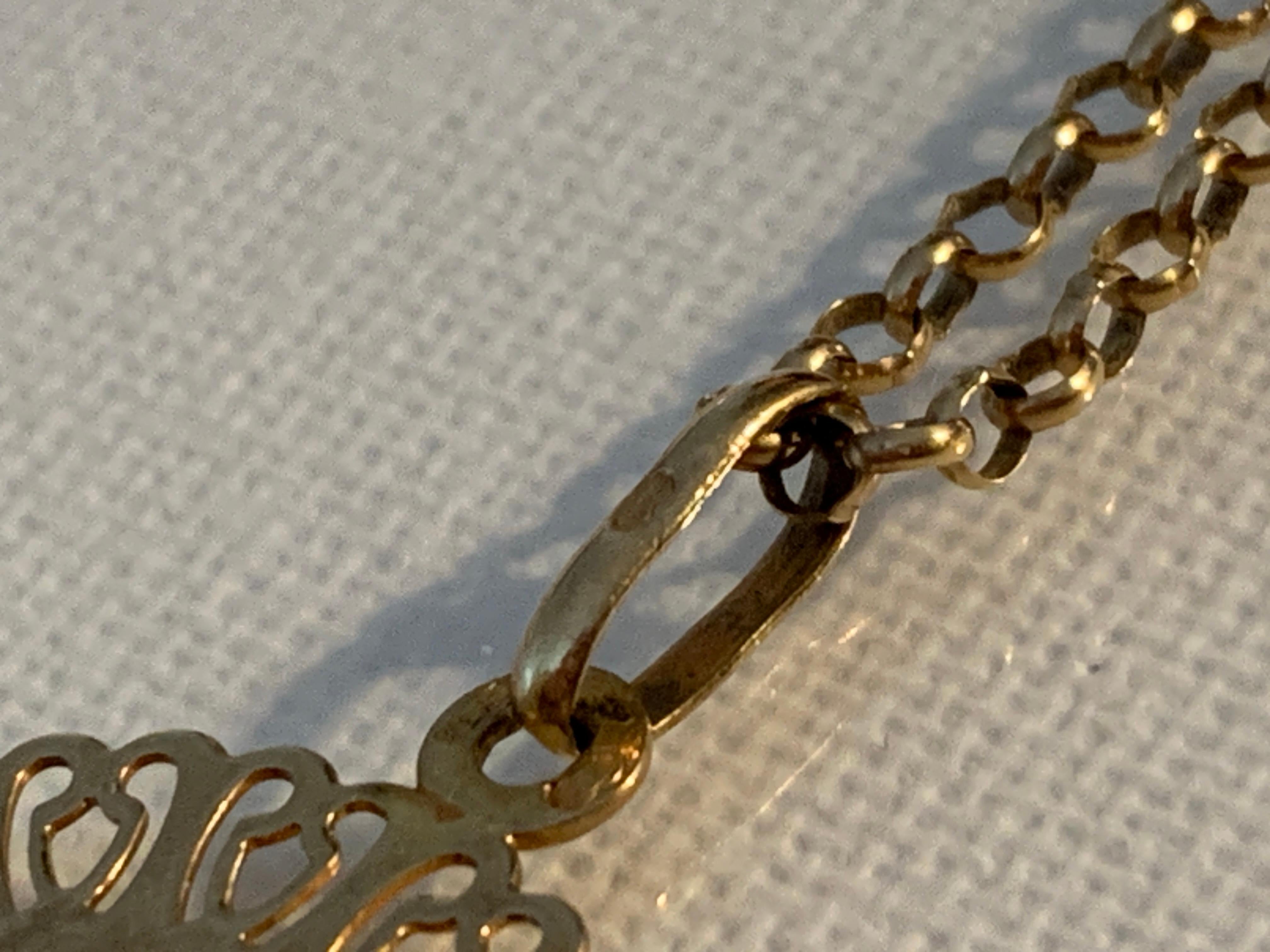 Chaîne en or 9ct 375 Vintage St.Christopher & 9ct Gold 21