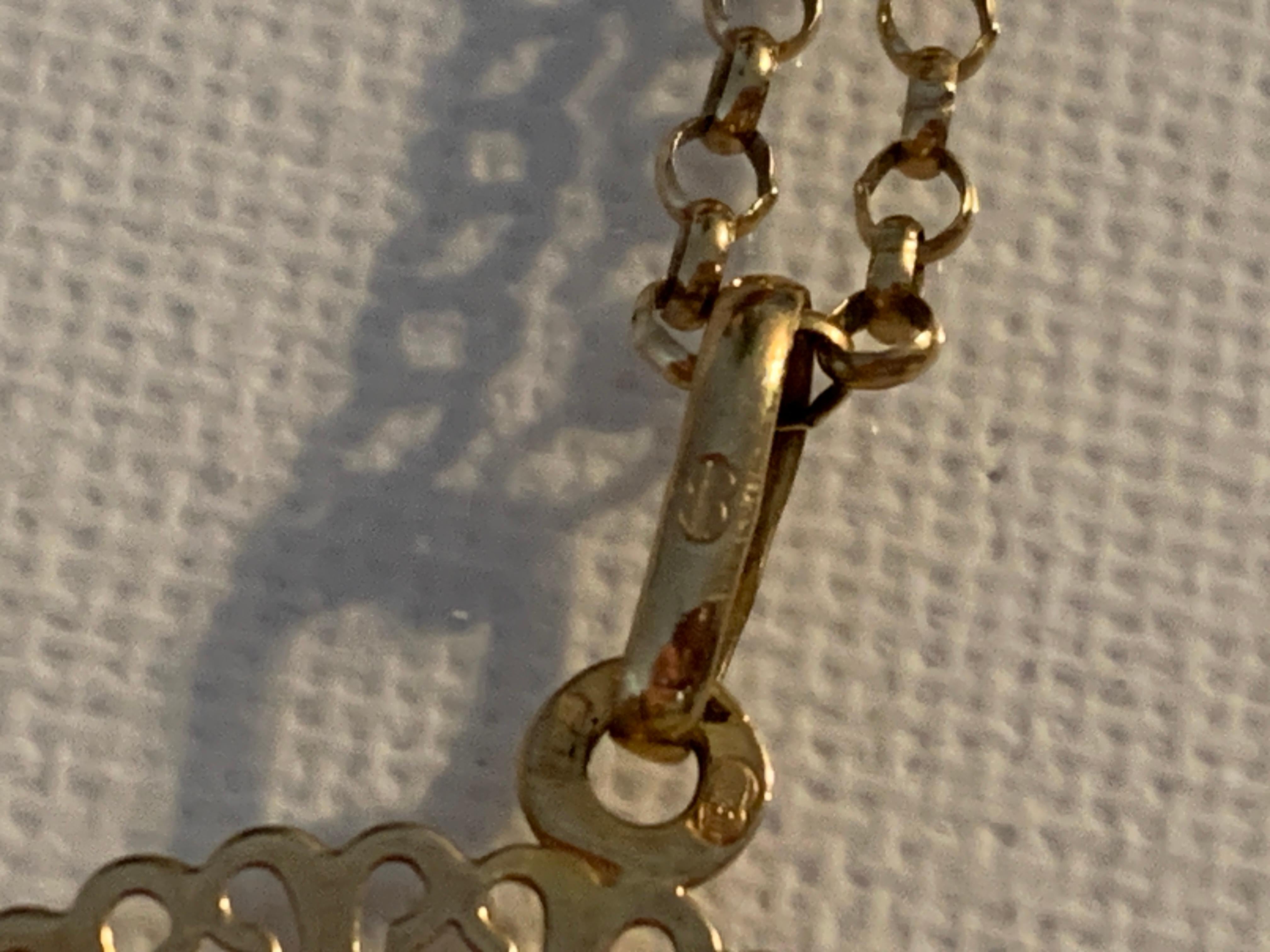 Chaîne en or 9ct 375 Vintage St.Christopher & 9ct Gold 21
