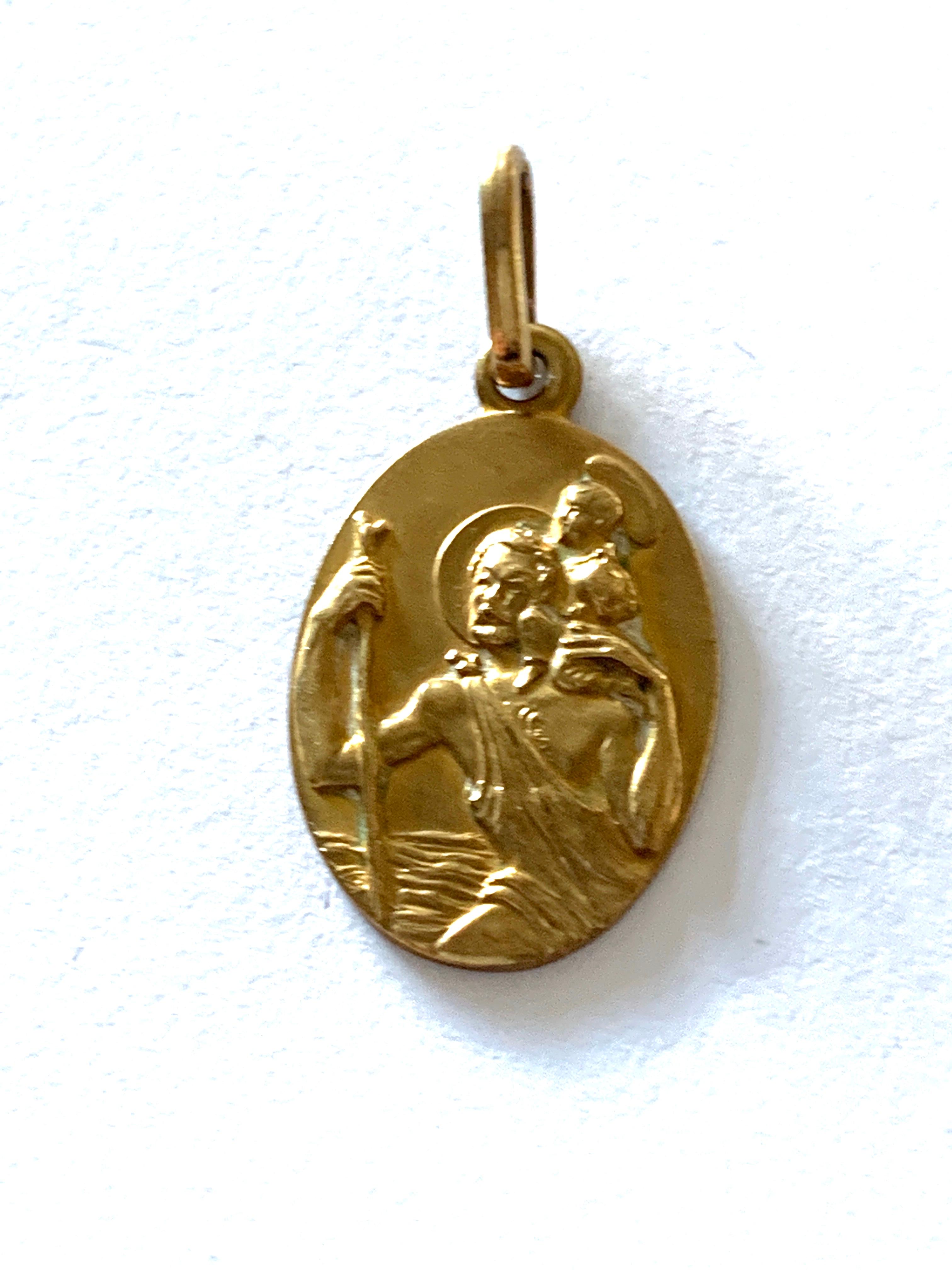 9ct 375 Gold
Vintage Religious
St.Christopher Pendant 
bY Goldsmiths AJ
Dated 1990