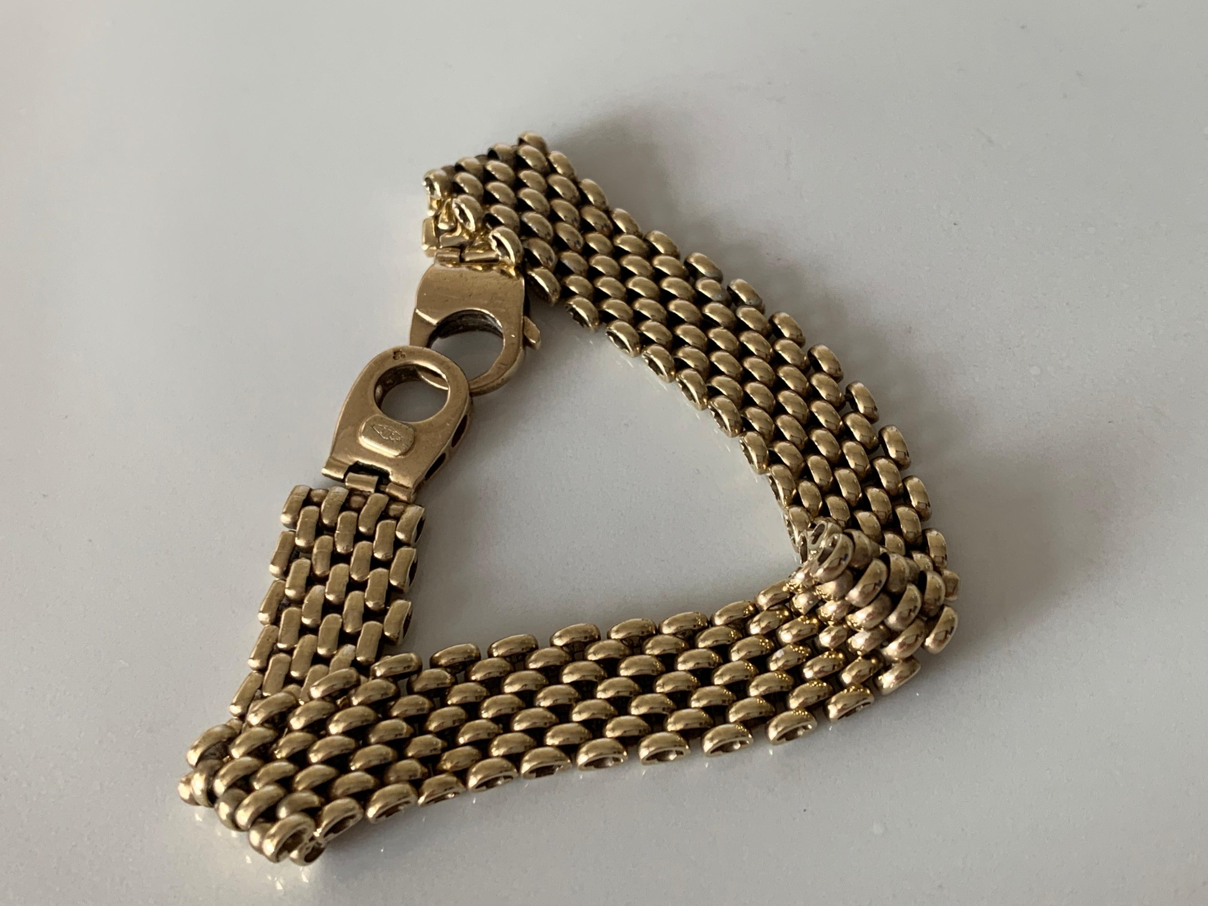 9ct 375 Gold Wide Bracelet 
Basket weave design
Fully Hallmarked 
Date 1980 aprox.
