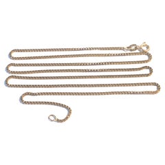 9ct Dark rose Gold Box 25" Chain 6.24 grams