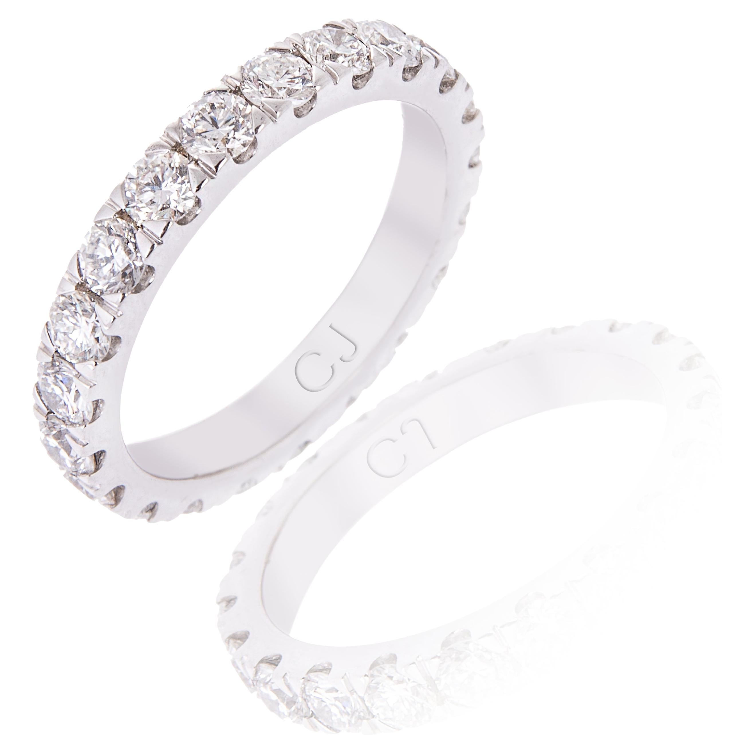 9ct Full Eternity Ring Diamond 1.80ct For Sale