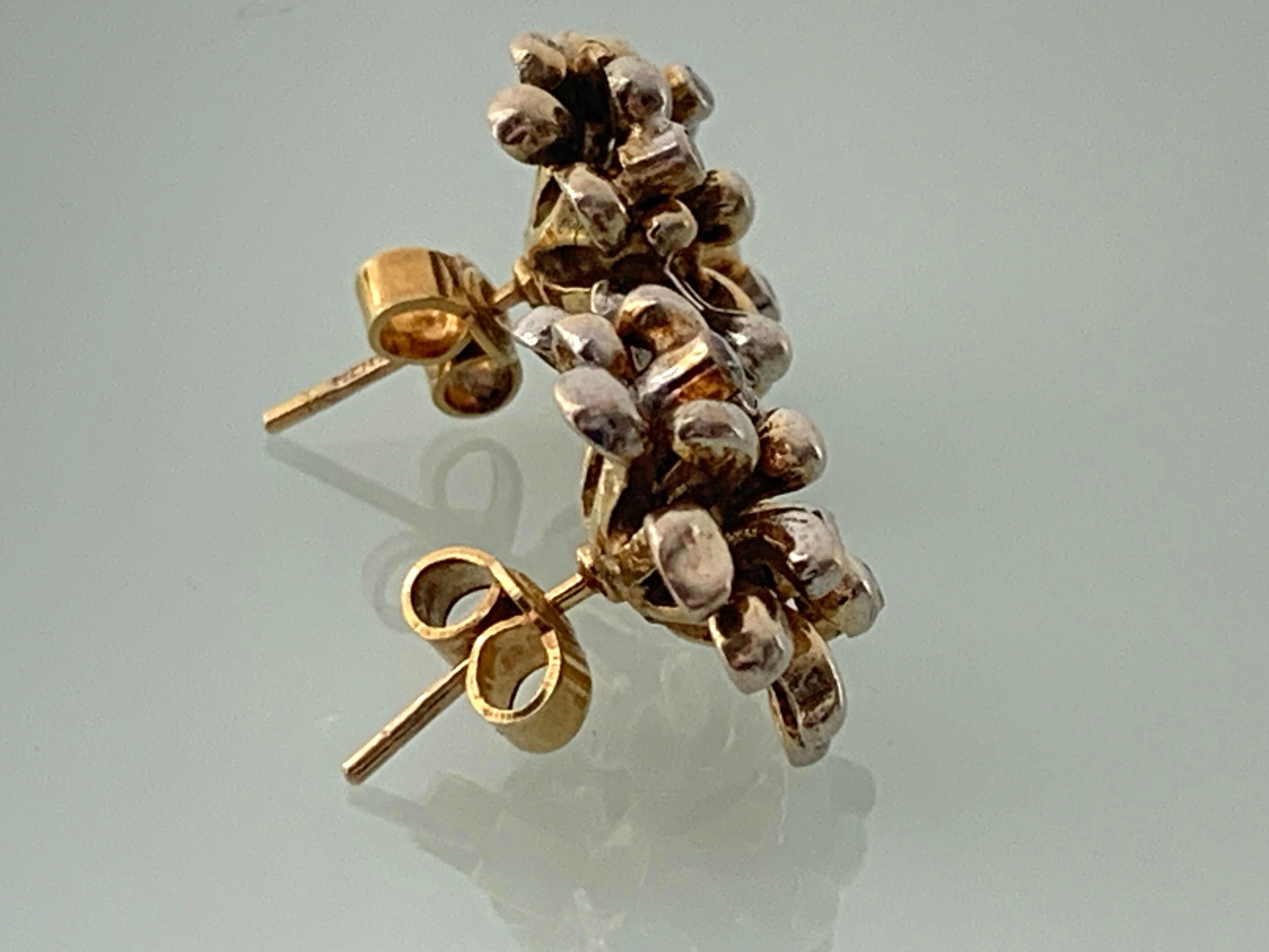 9ct Gold Diamant-Ohrringe (Modernistisch) im Angebot