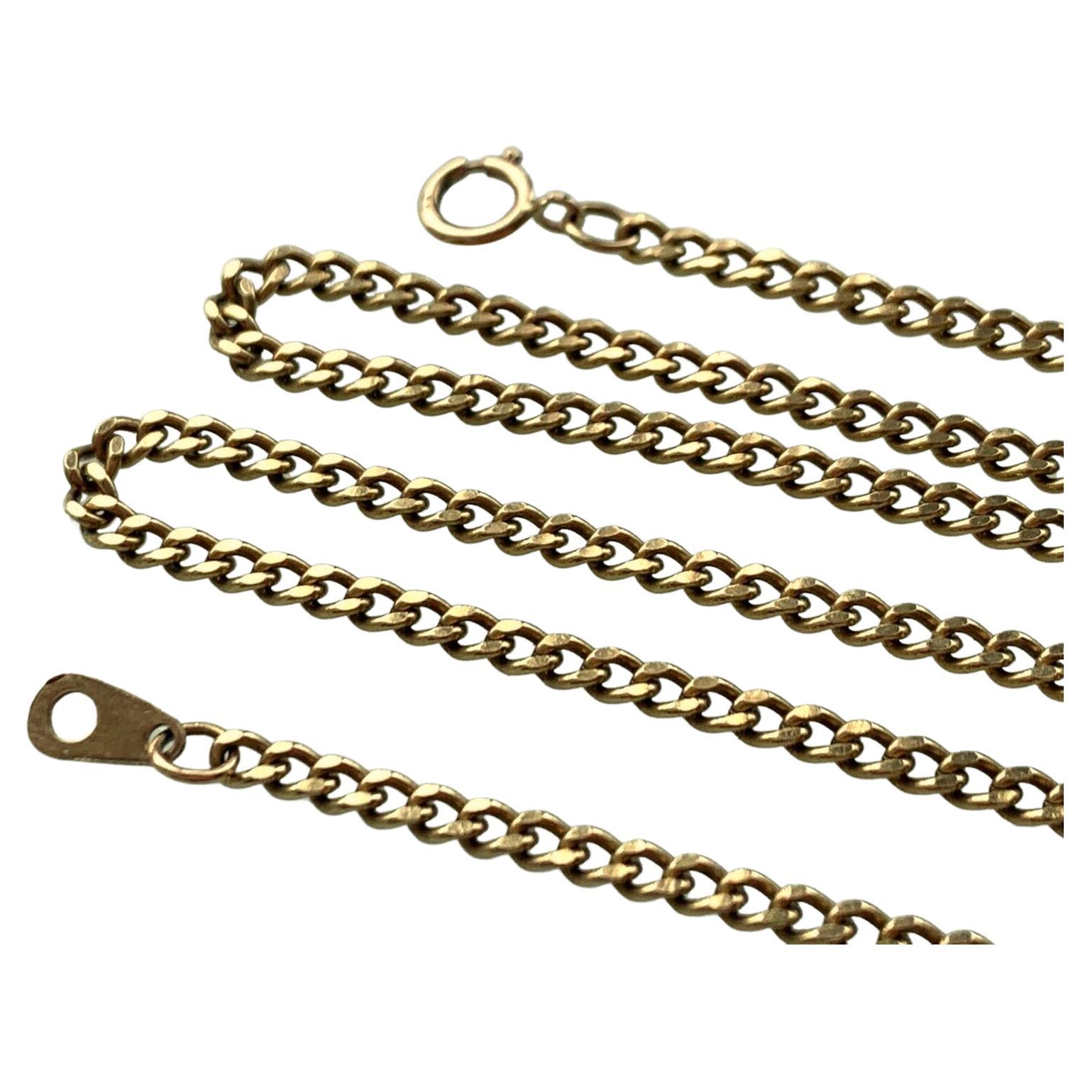 9ct Gold 16" Curb Chain  For Sale