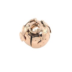 9ct Gold & 925 Silver Opening Masonic Ball Pendant