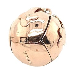9ct Gold & 925 Silver Opening Masonic Ball Pendant