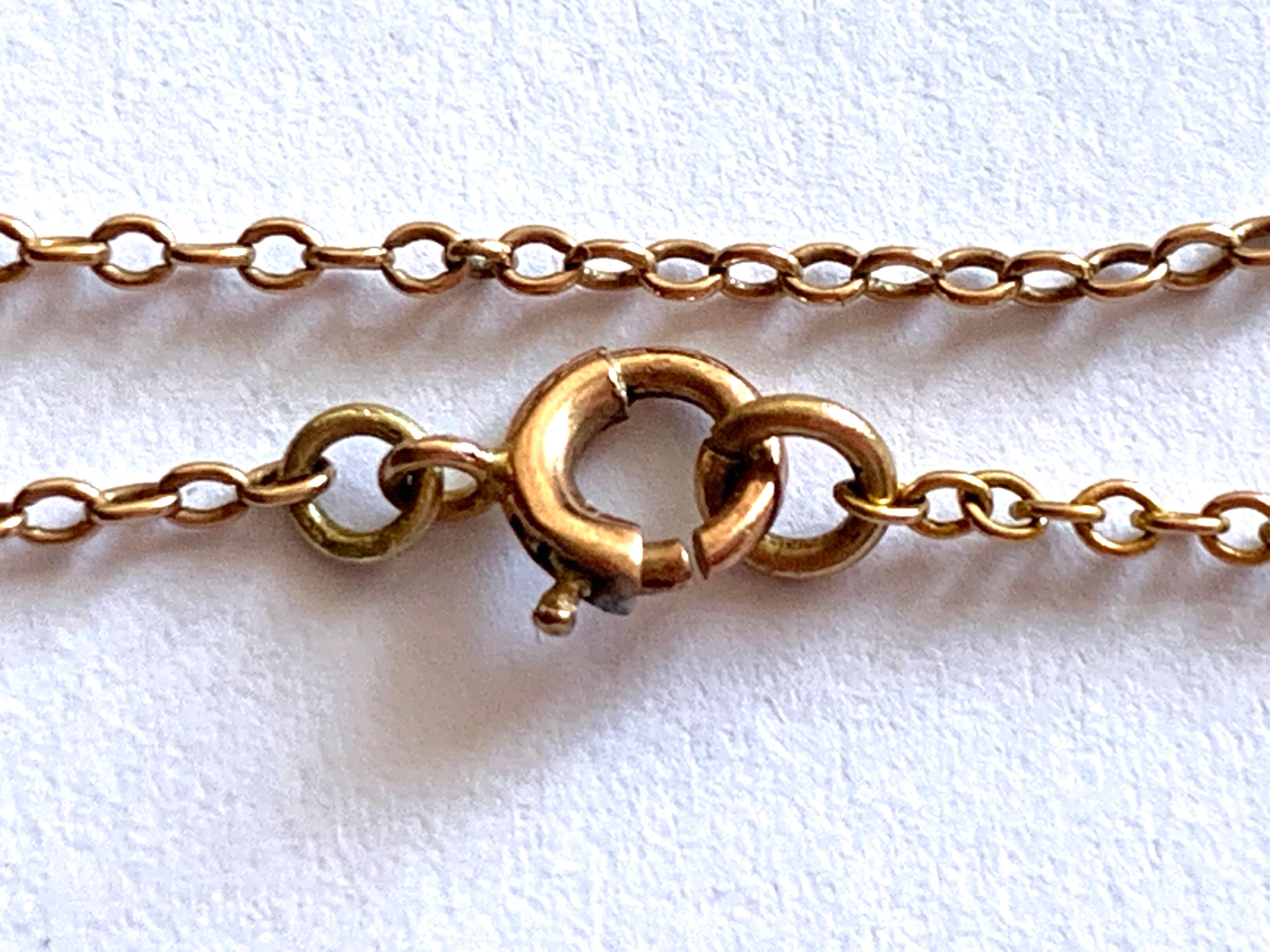 9ct Gold Antique Bow Choker Necklace 8