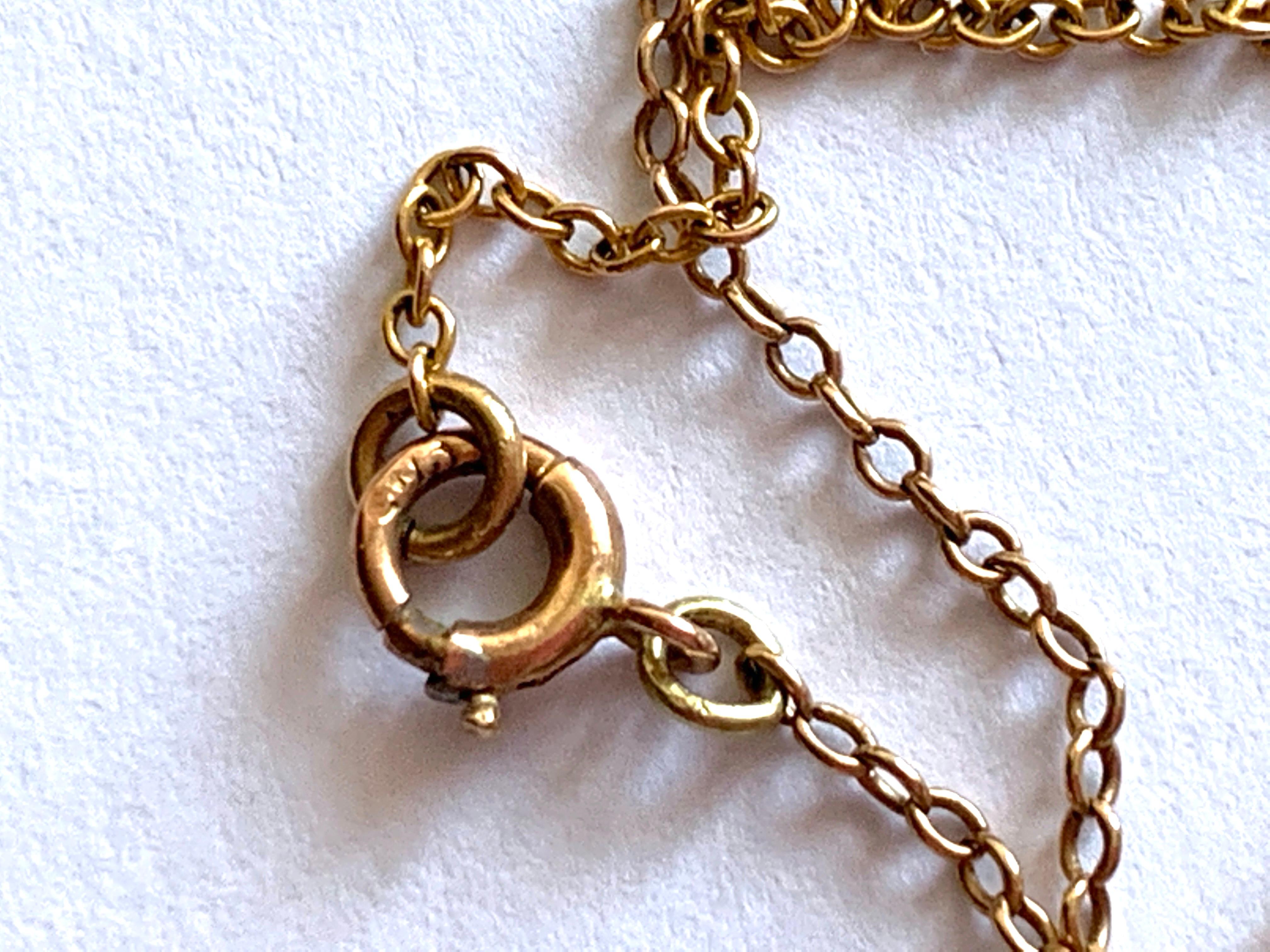 9ct Gold Antique Bow Choker Necklace 9