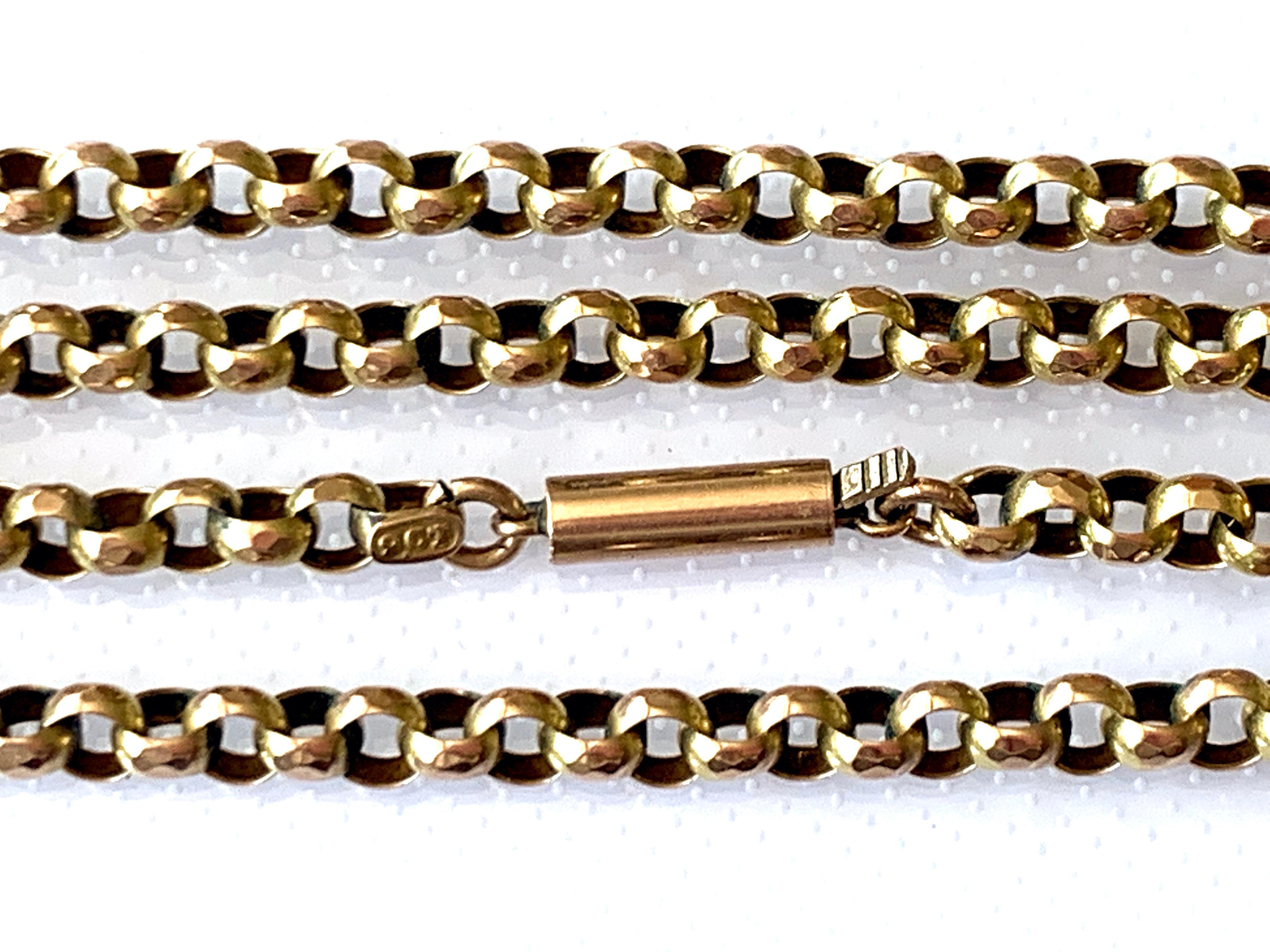 9 Karat Gold Antike Kette (Viktorianisch)