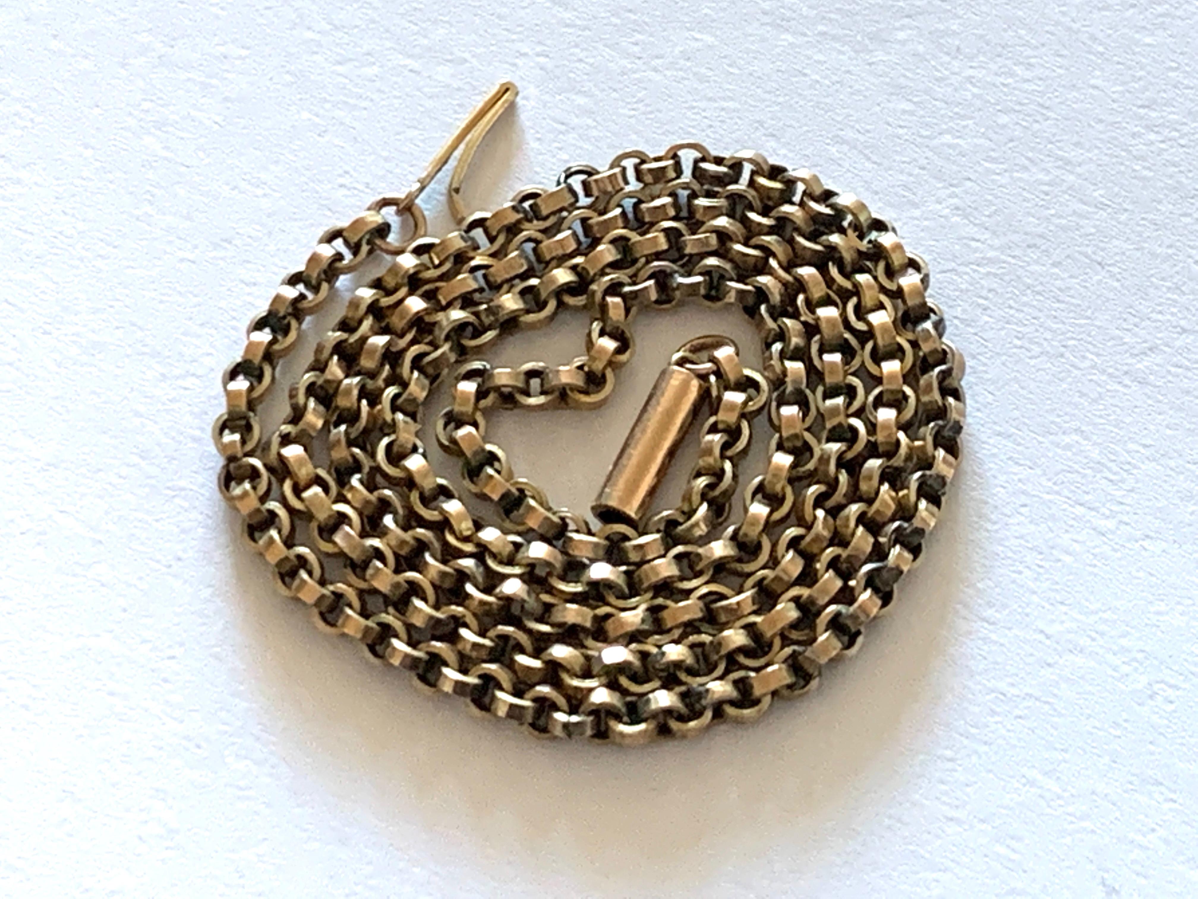 Donna Catena antica in oro 9ct in vendita