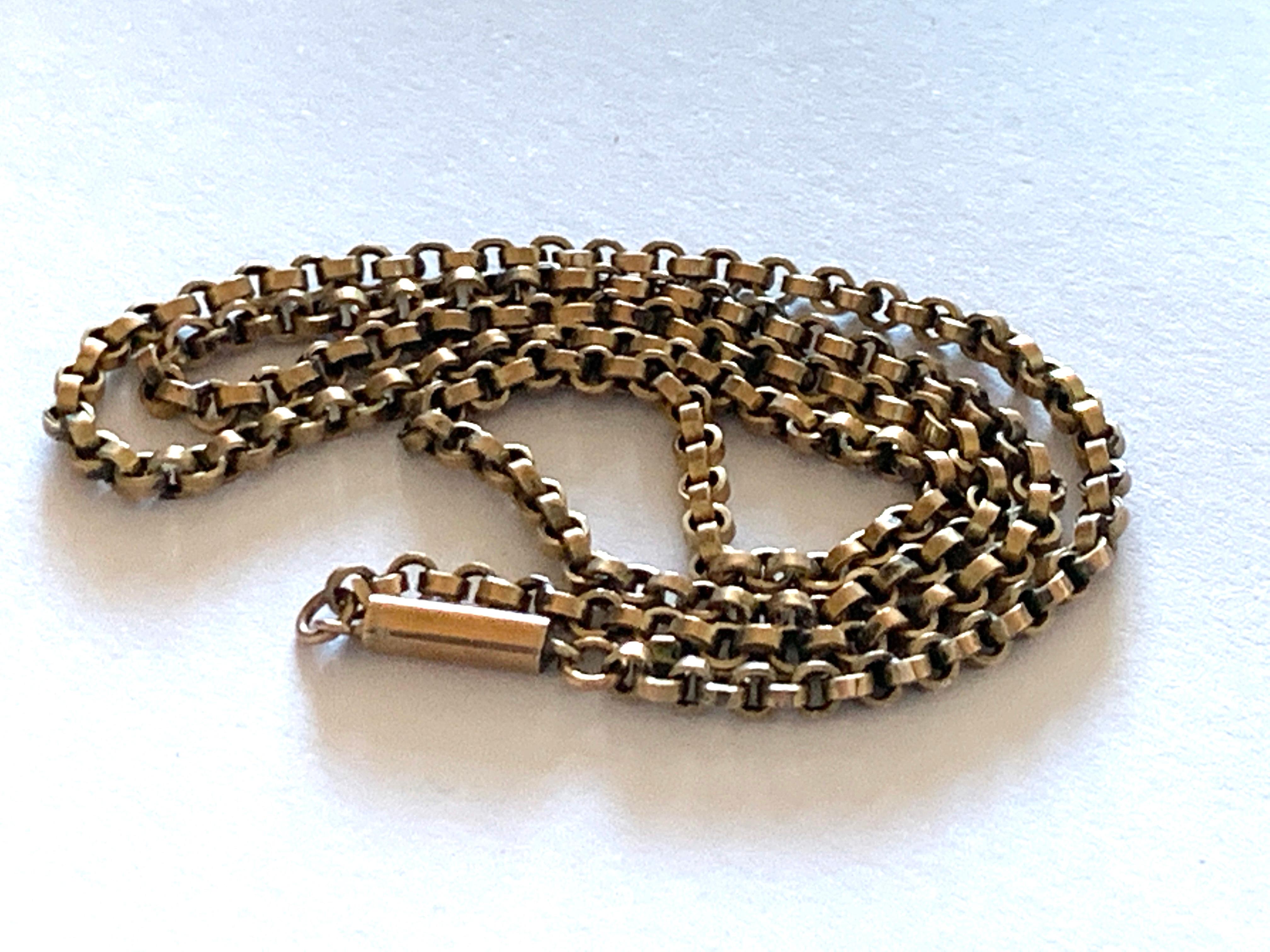 9ct Gold Antique Chain  For Sale 4