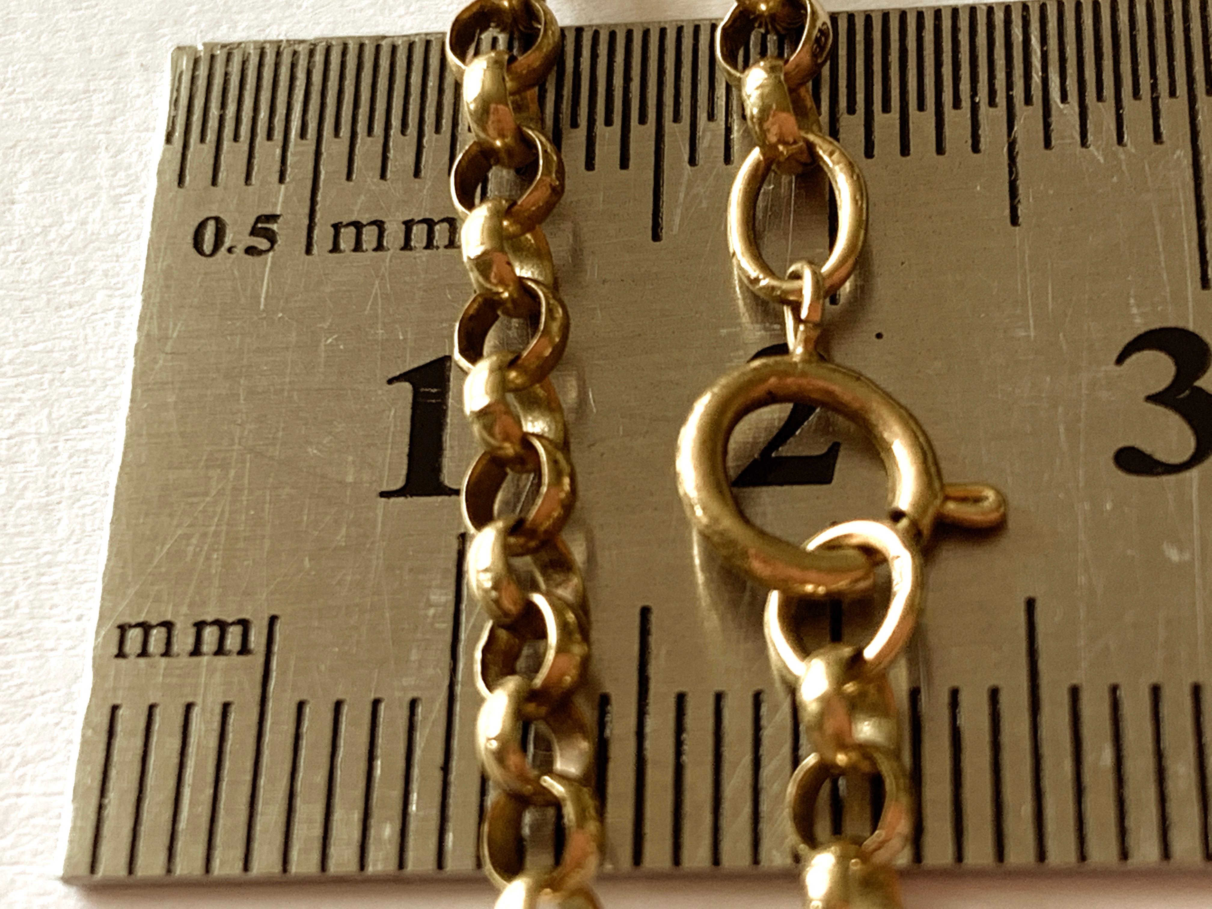 9ct Gold Antique Gold Chain For Sale 4