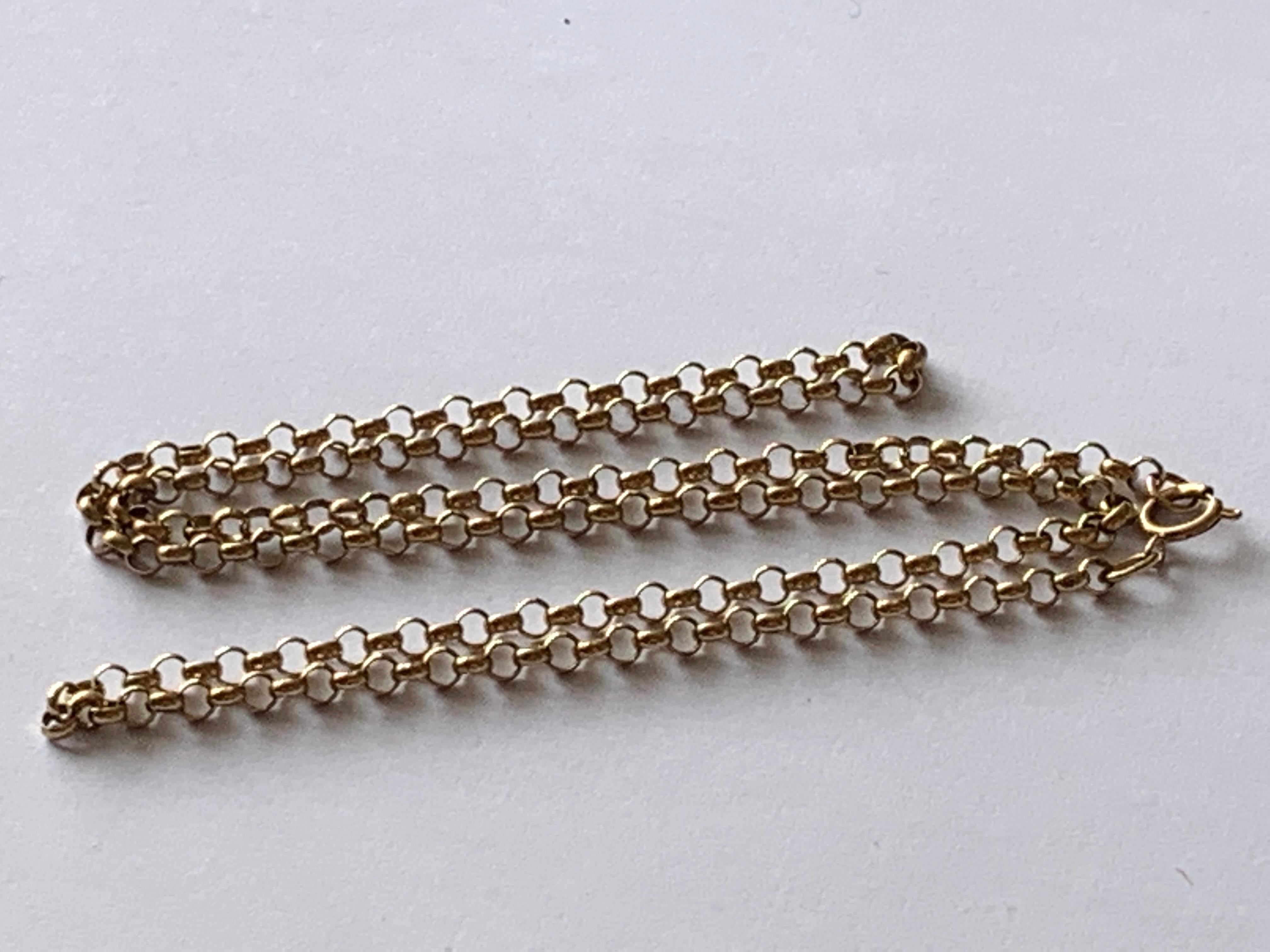 9ct Gold Antique Gold Chain For Sale 2