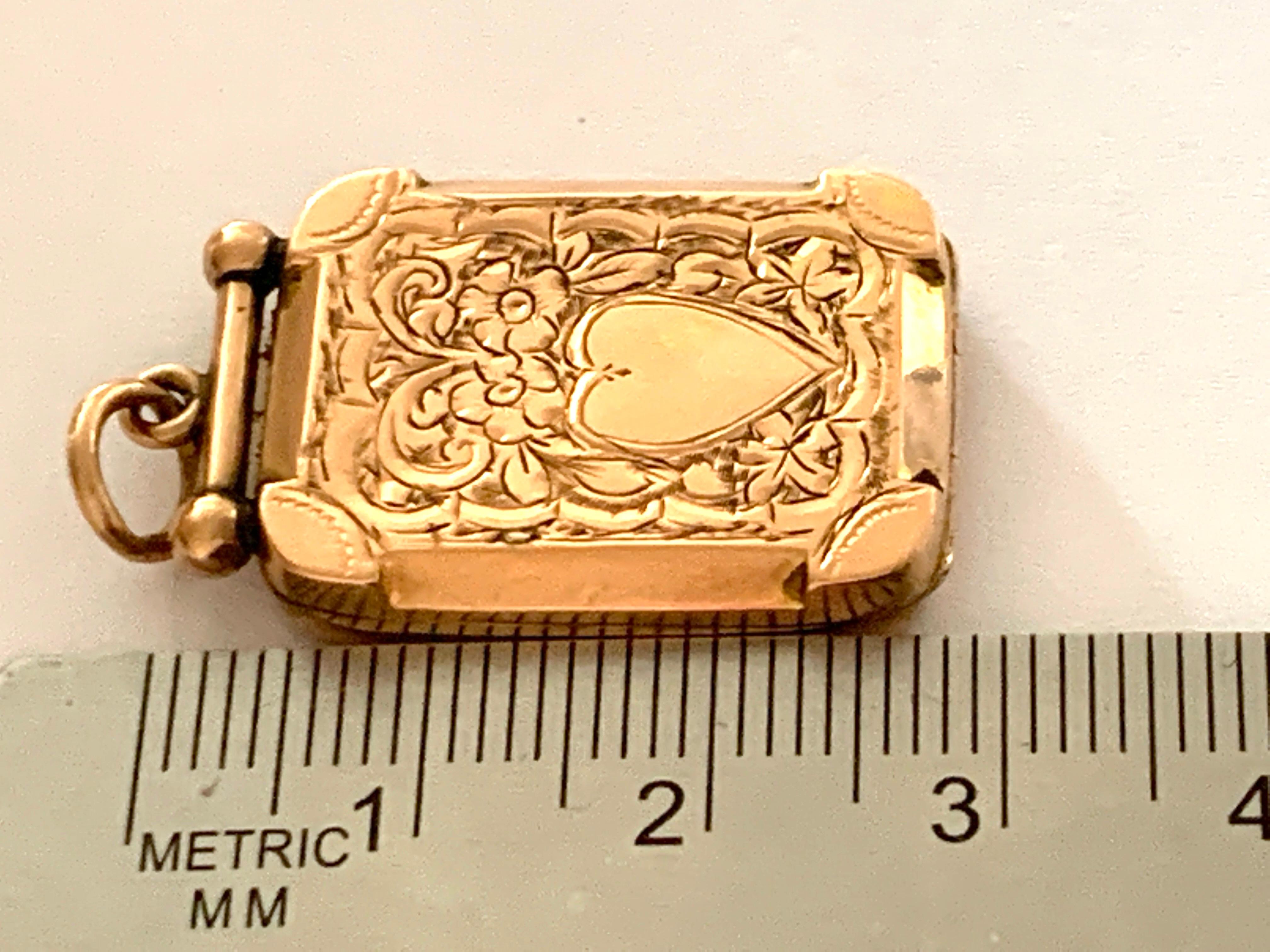 9ct Gold Antike Medaillon im Angebot 7