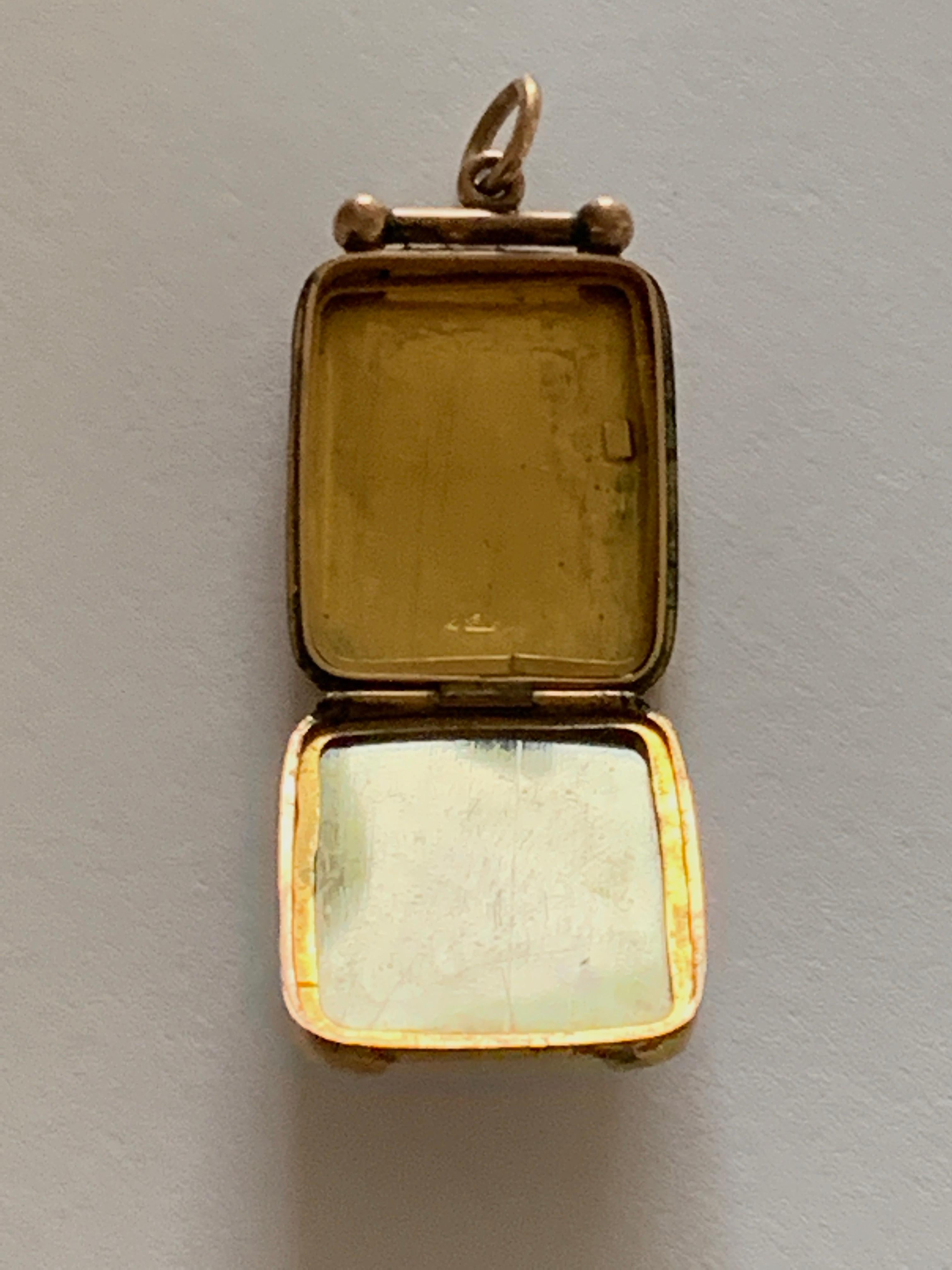 9ct Gold Antike Medaillon im Angebot 5