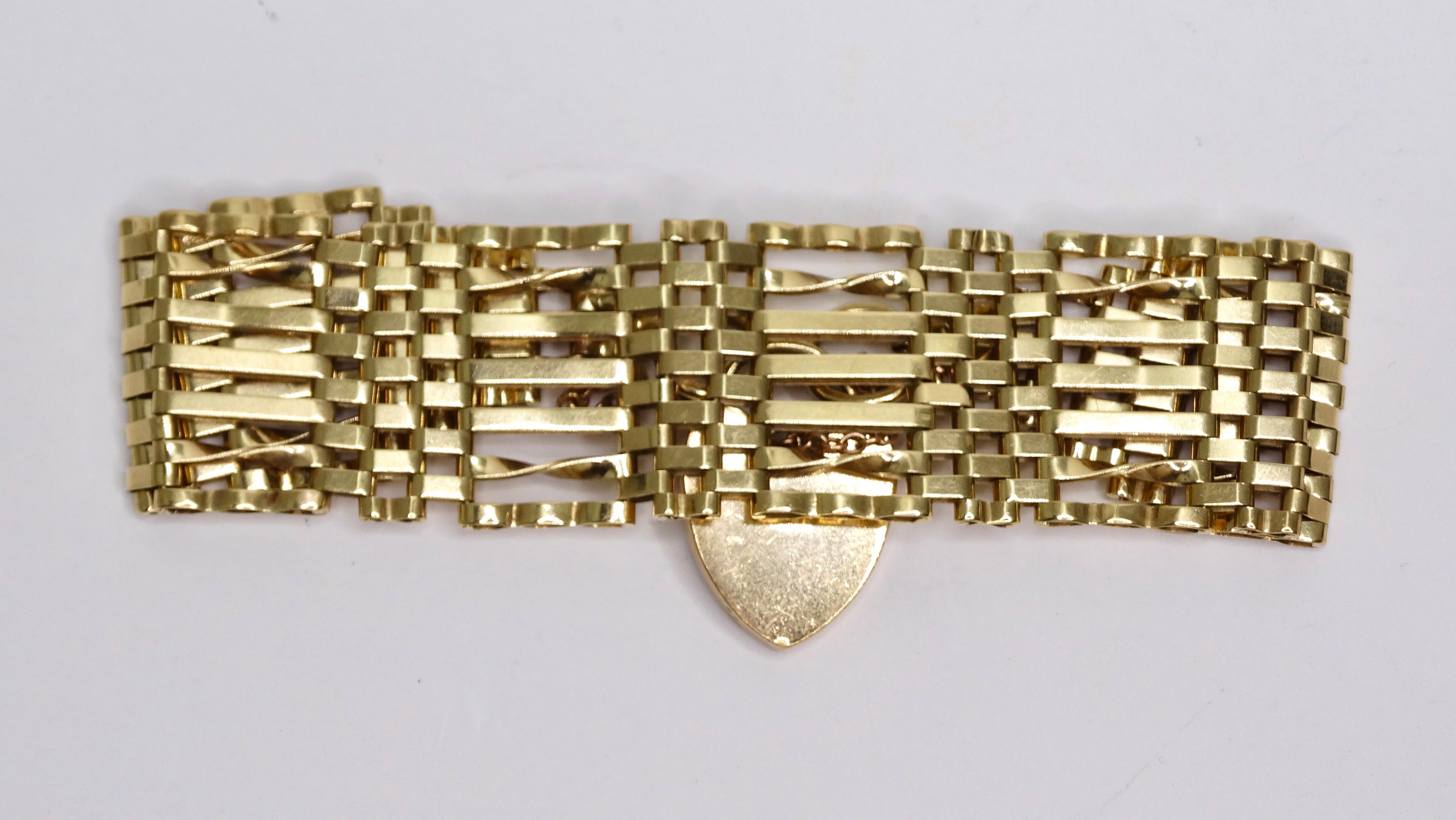 9ct Gold Antique Victorian Heart Padlock Bracelet For Sale 1